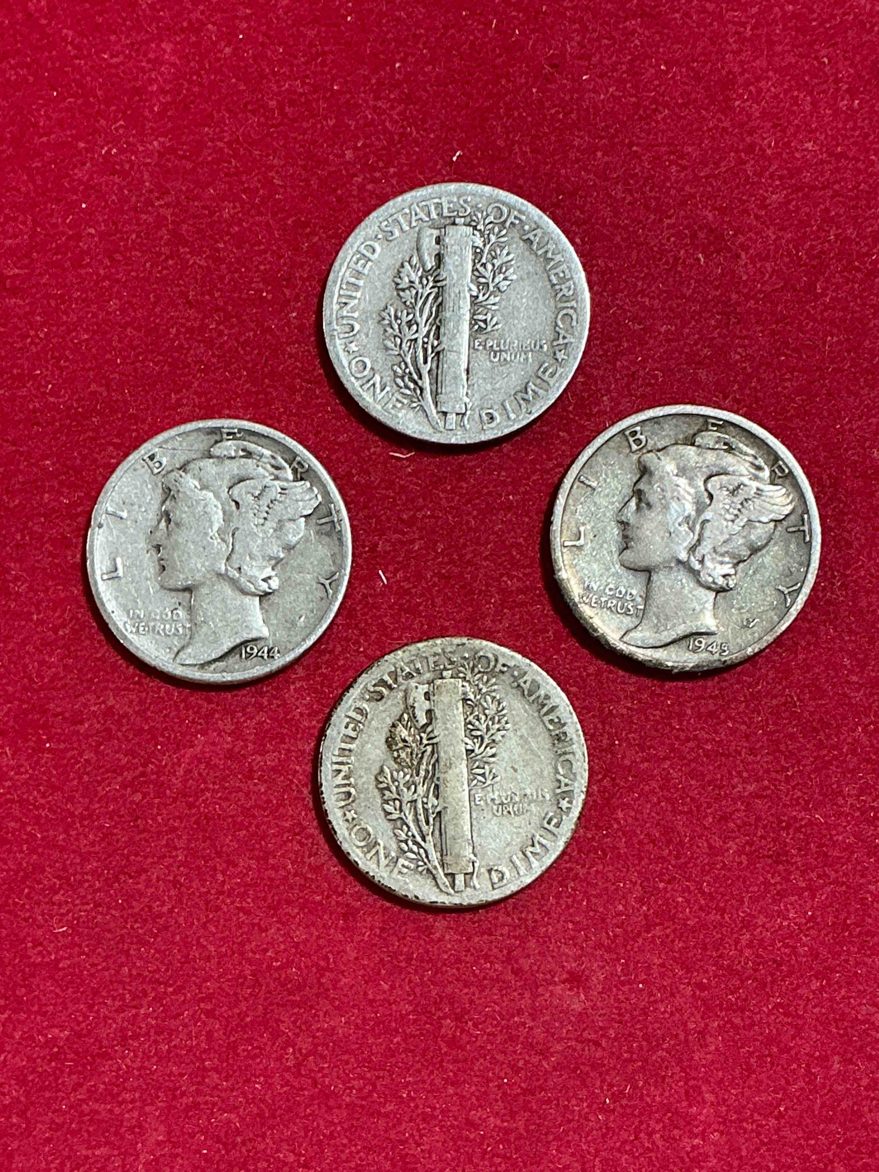 Condition photo showing Good Condition for antique u.s. pure fine silver mercury dimes! silver mercury dimes were minted from 1916-1945 & have become serious collector items! check out these awesome examples, all in nice, circulated condition with visible dates & varying years! rare to have visible dates! makes for a great investment in precious metals, mercury dimes are 90% pure fine silver! they don't make em' like this anymore!