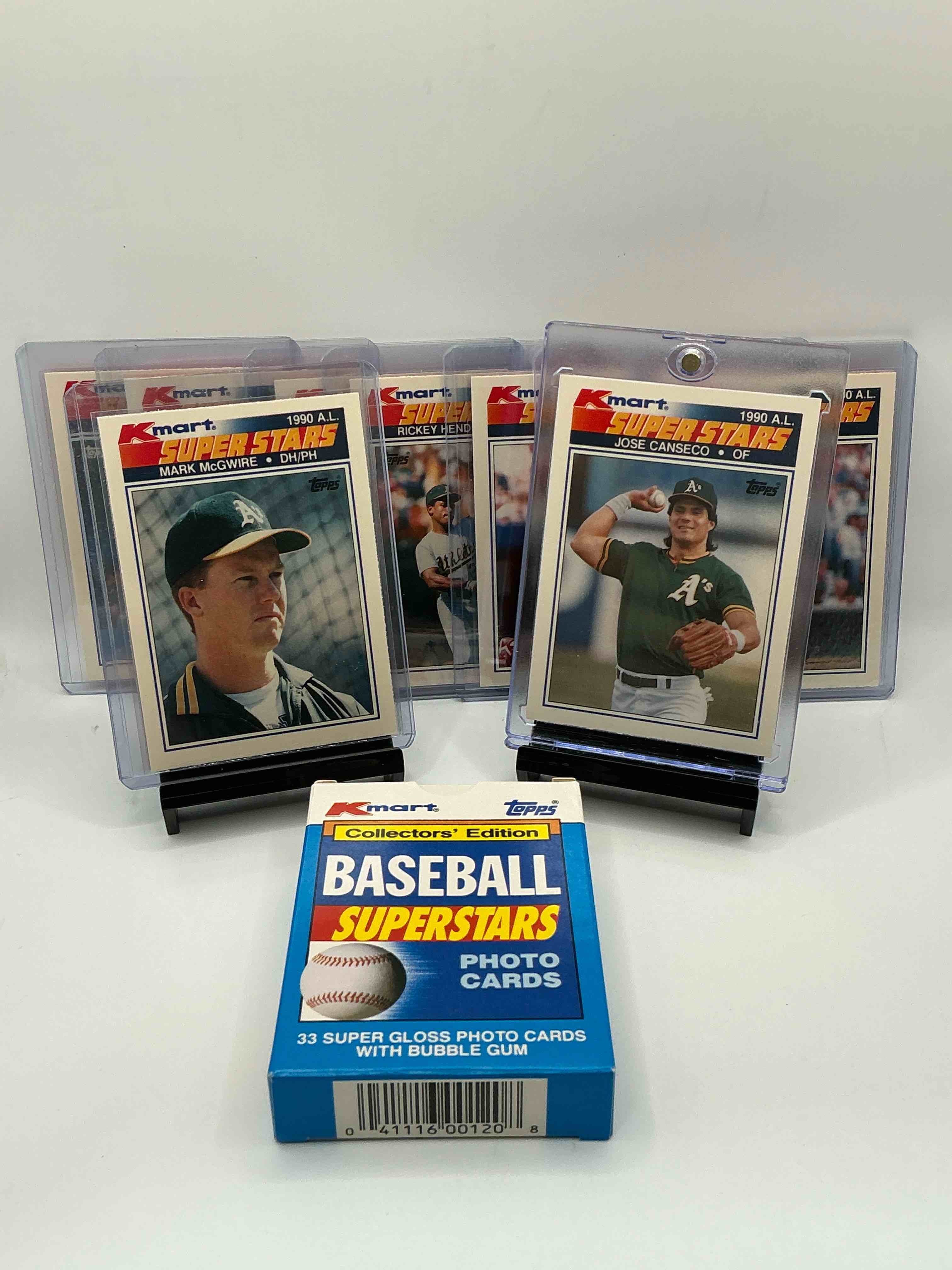 k-mart exclusive topps baseball superstars! jose canseco, mark mcgwire, ryne sandberg, nolan ryan & more! 33 card collector’s edition topps baseball superstars! k-mart exclusive edition!