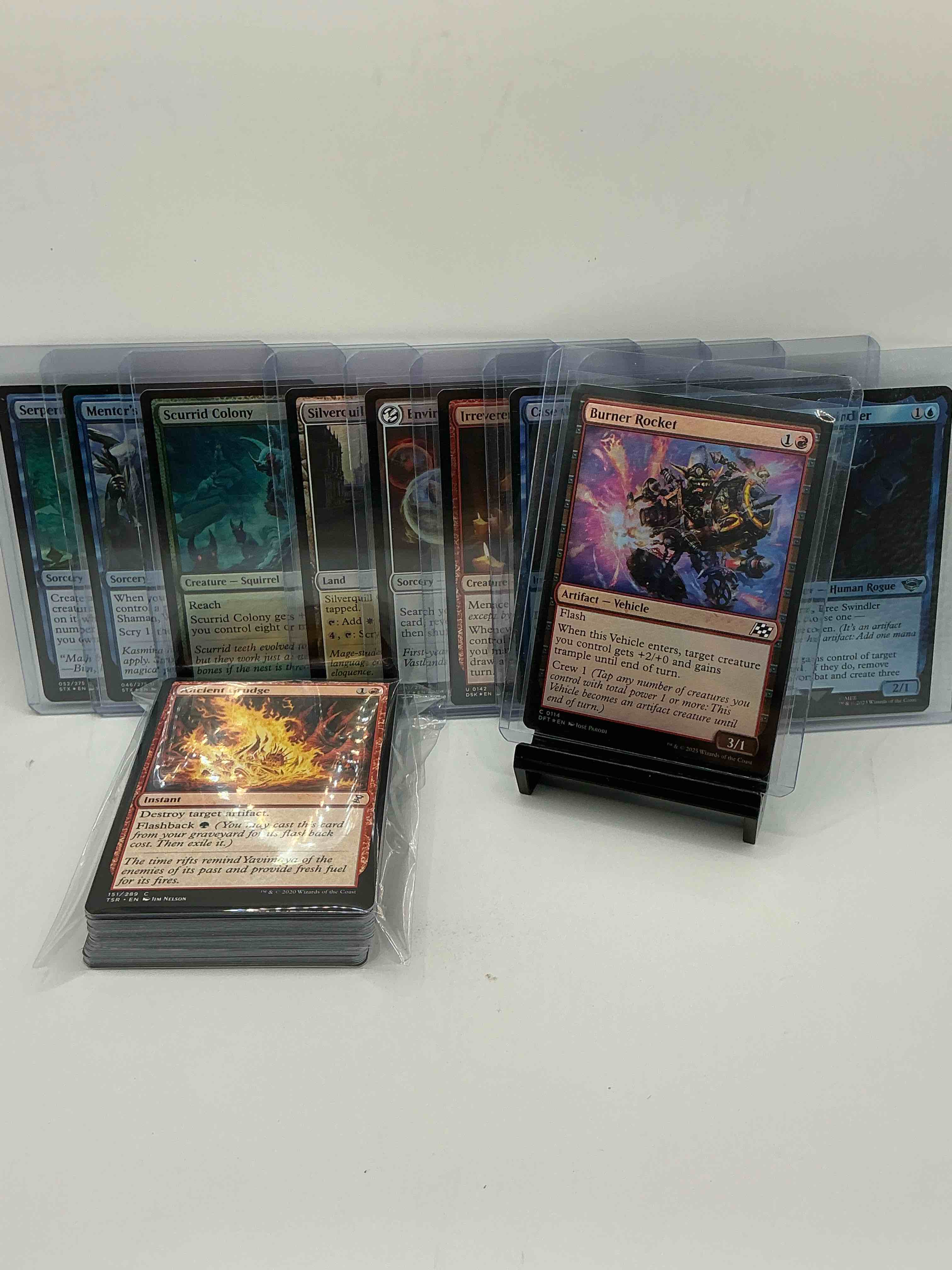 Condition photo showing New/Like New for magic the gathering 50 card lot! lot includes 10 rare or holo foil cards! all cards in excellent shape condition! a great way to join the mtg craze!