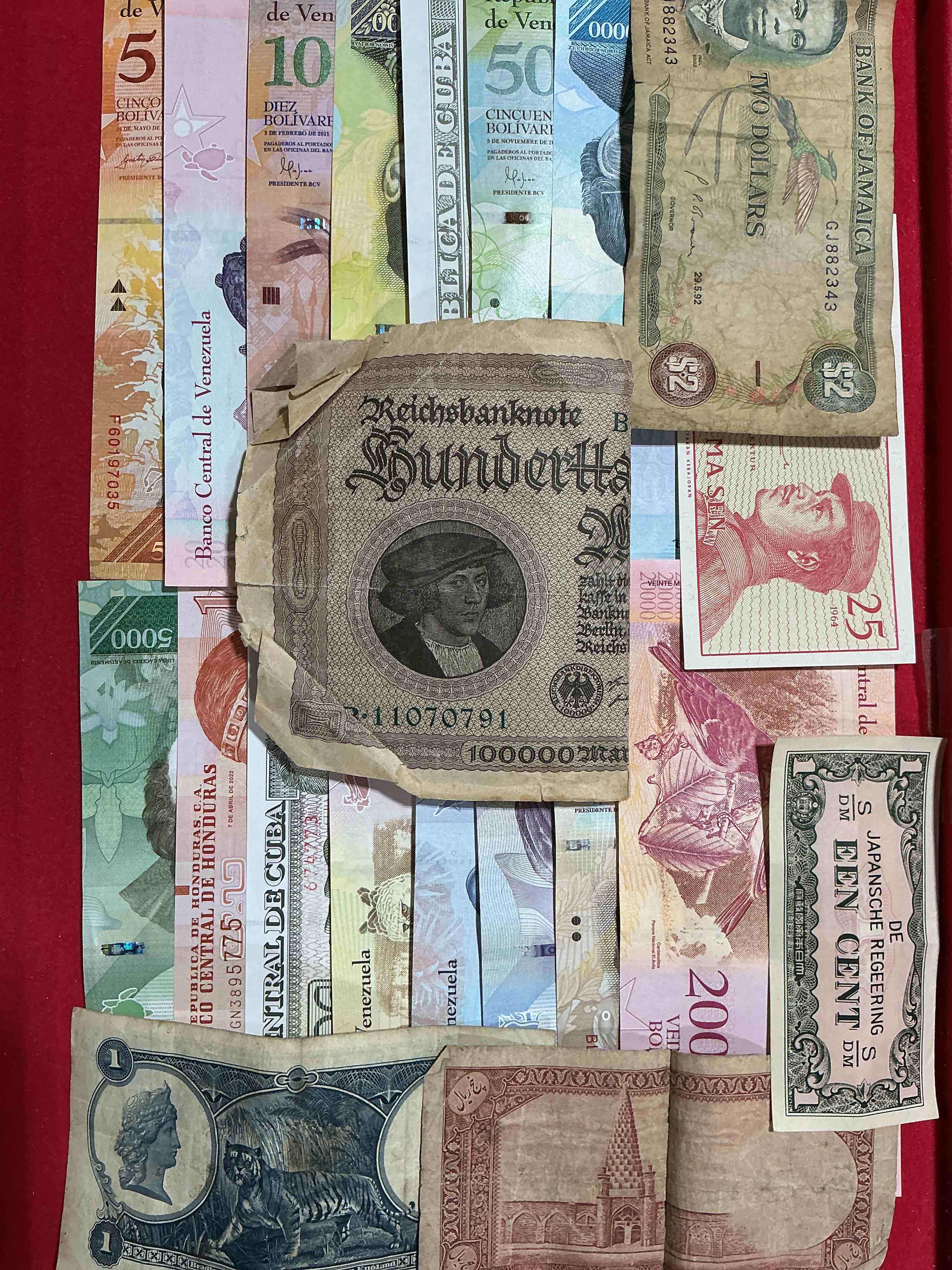 Condition photo showing Good Condition for modern & antique paper money! vintage & antique! paper money from across the world- all different shapes & sizes from all kinds of crazy places! own currency from the corners of the world! wow! 