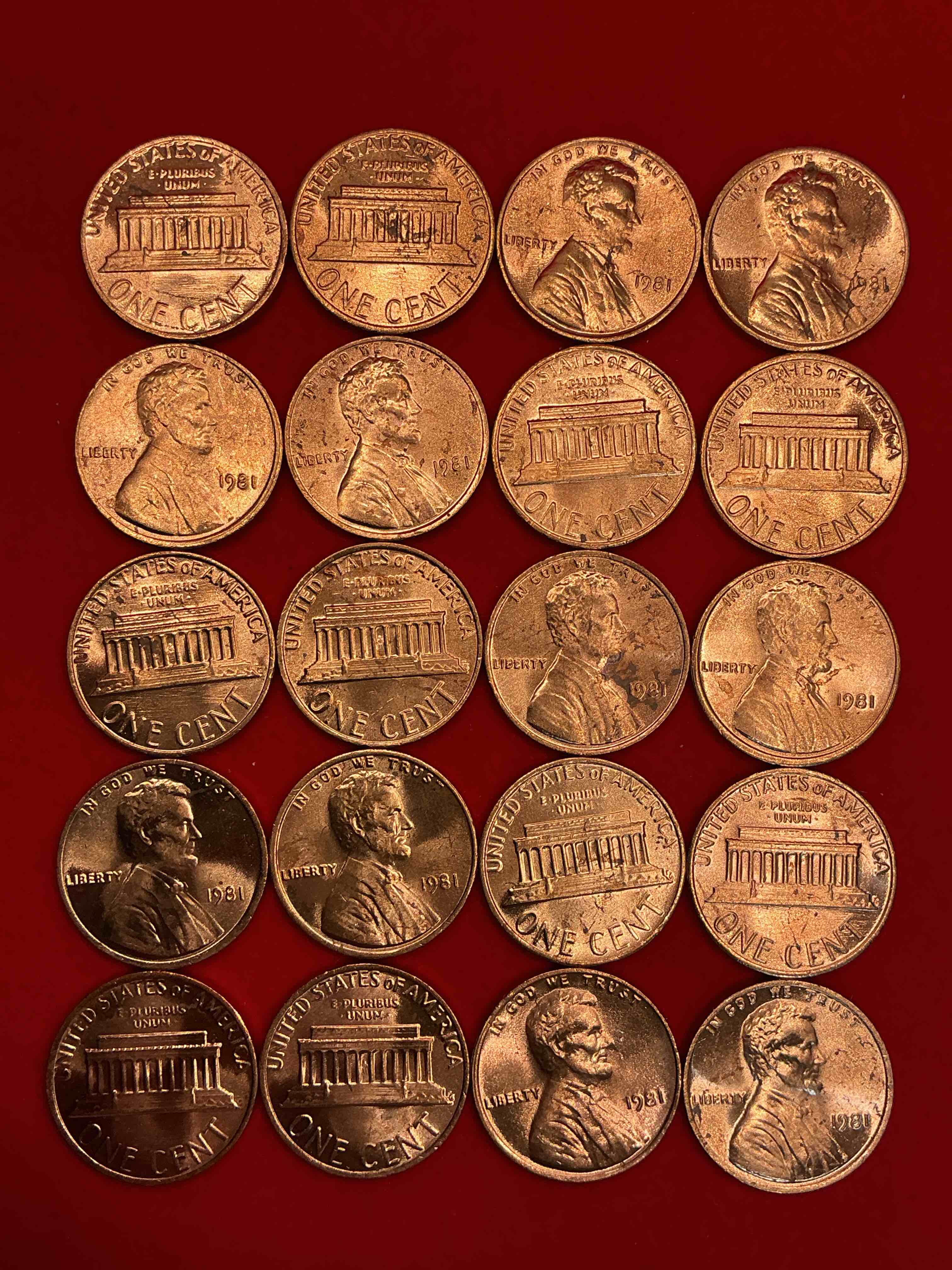 1981 uncirculated pennies! a historical year in american history, dawn of the space shuttle! ronald reagan inaugurated, launch of mtv! these pennies are a great way to grab a piece of american history!