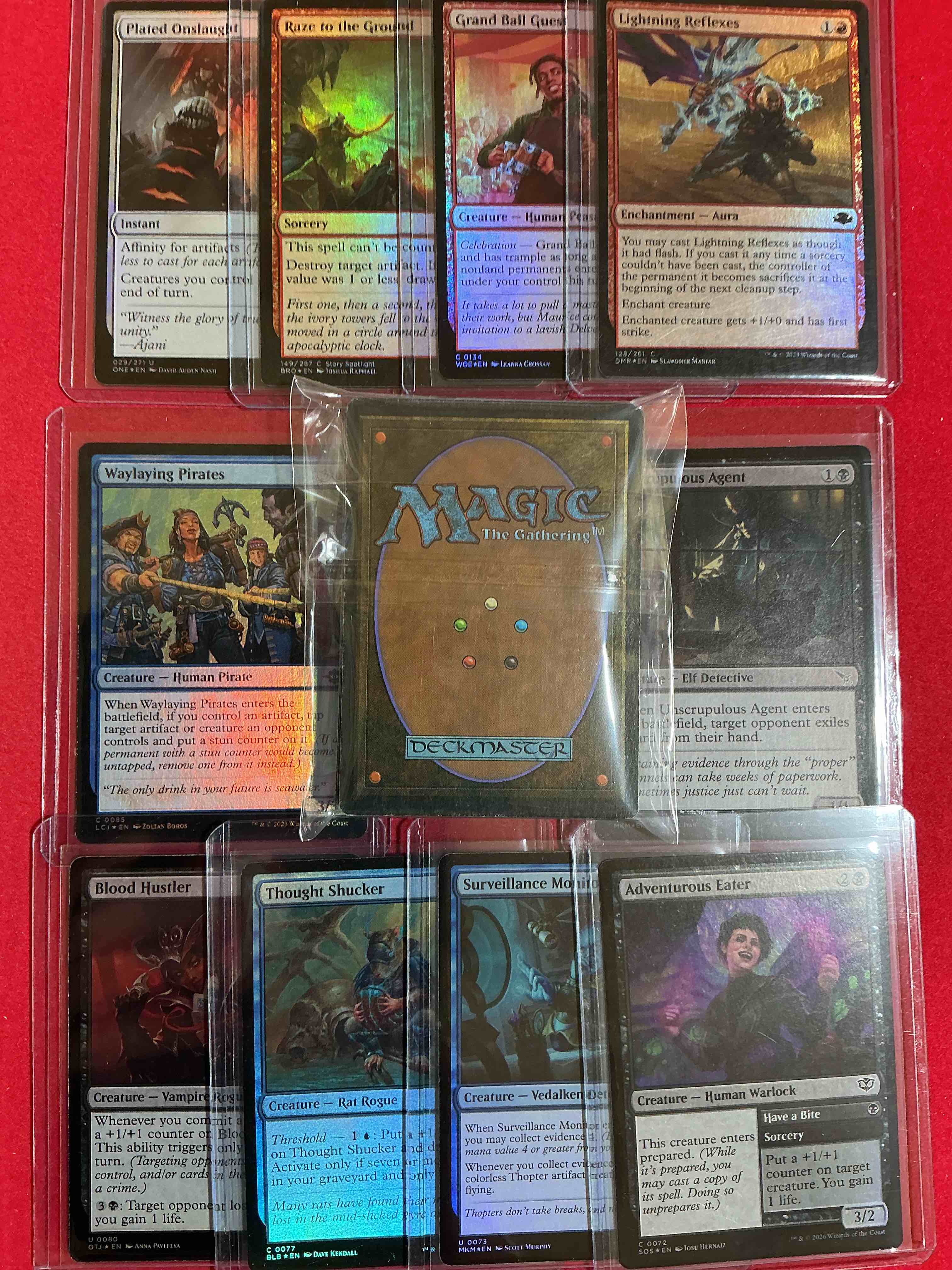 Condition photo showing New/Like New for magic the gathering 50 card lot! lot includes 10 rare or holo foil cards! all cards in excellent shape condition! a great way to join the mtg craze!