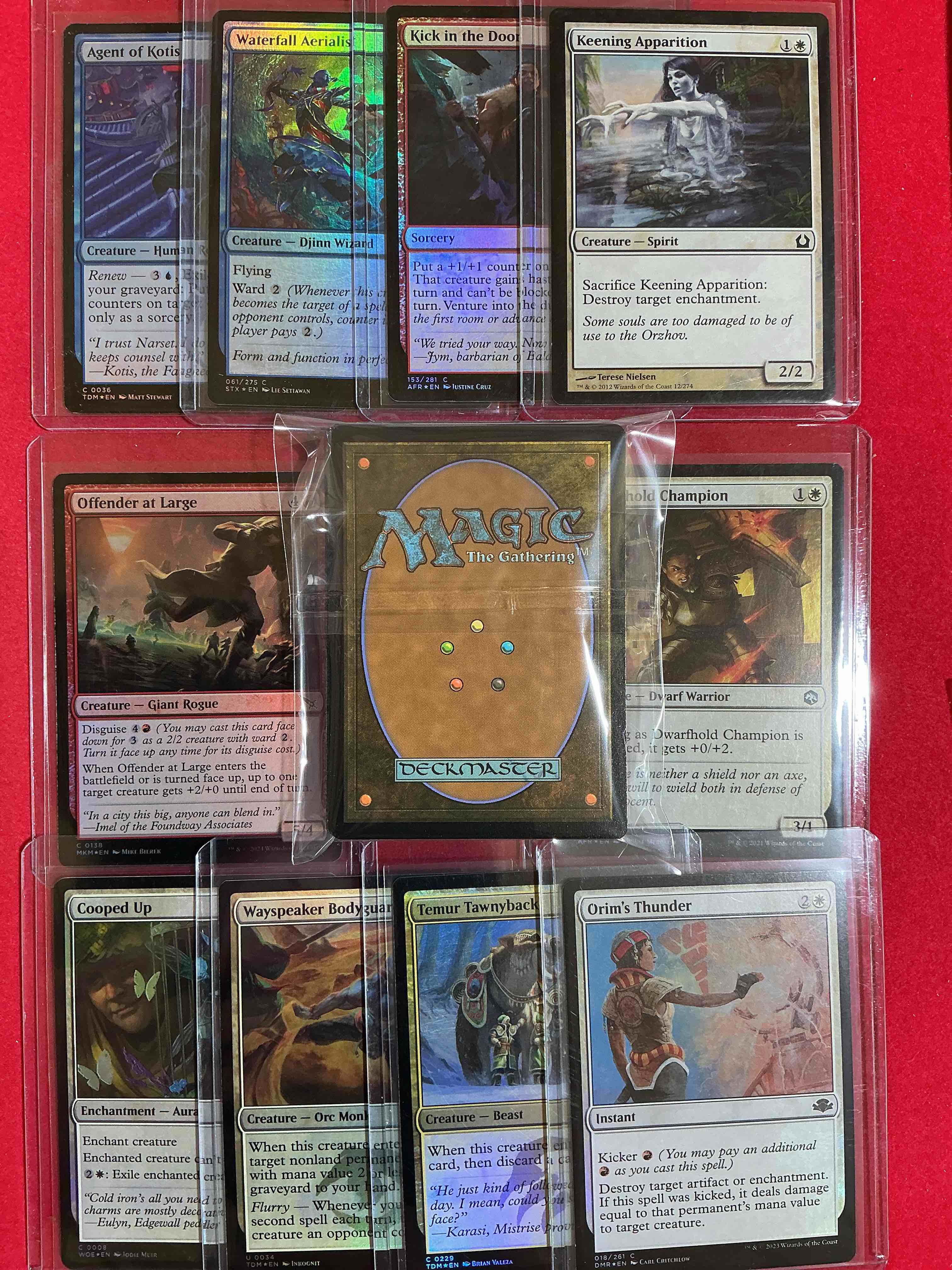 Condition photo showing New/Like New for magic the gathering 50 card lot! lot includes 10 rare or holo foil cards! all cards in excellent shape condition! a great way to join the mtg craze!
