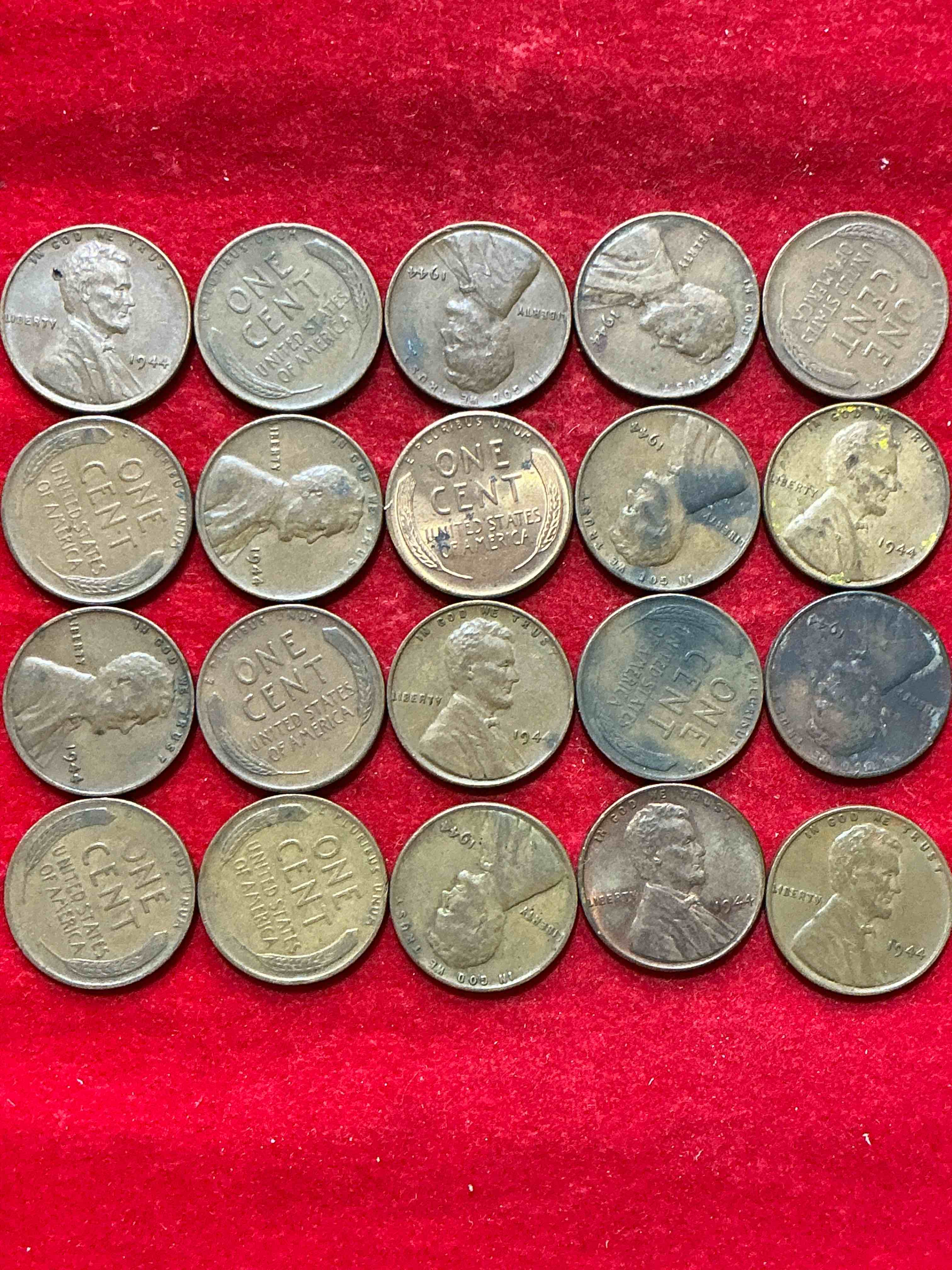 Condition photo showing Good Condition for 1944 calling world war 2 buffs! 1944 d-day era wheat pennies! d-day was june 6th, 1944 & was one of the most significant battles of wwii! own pieces of this era with these genuine 1944 wheat pennies in nice condition!