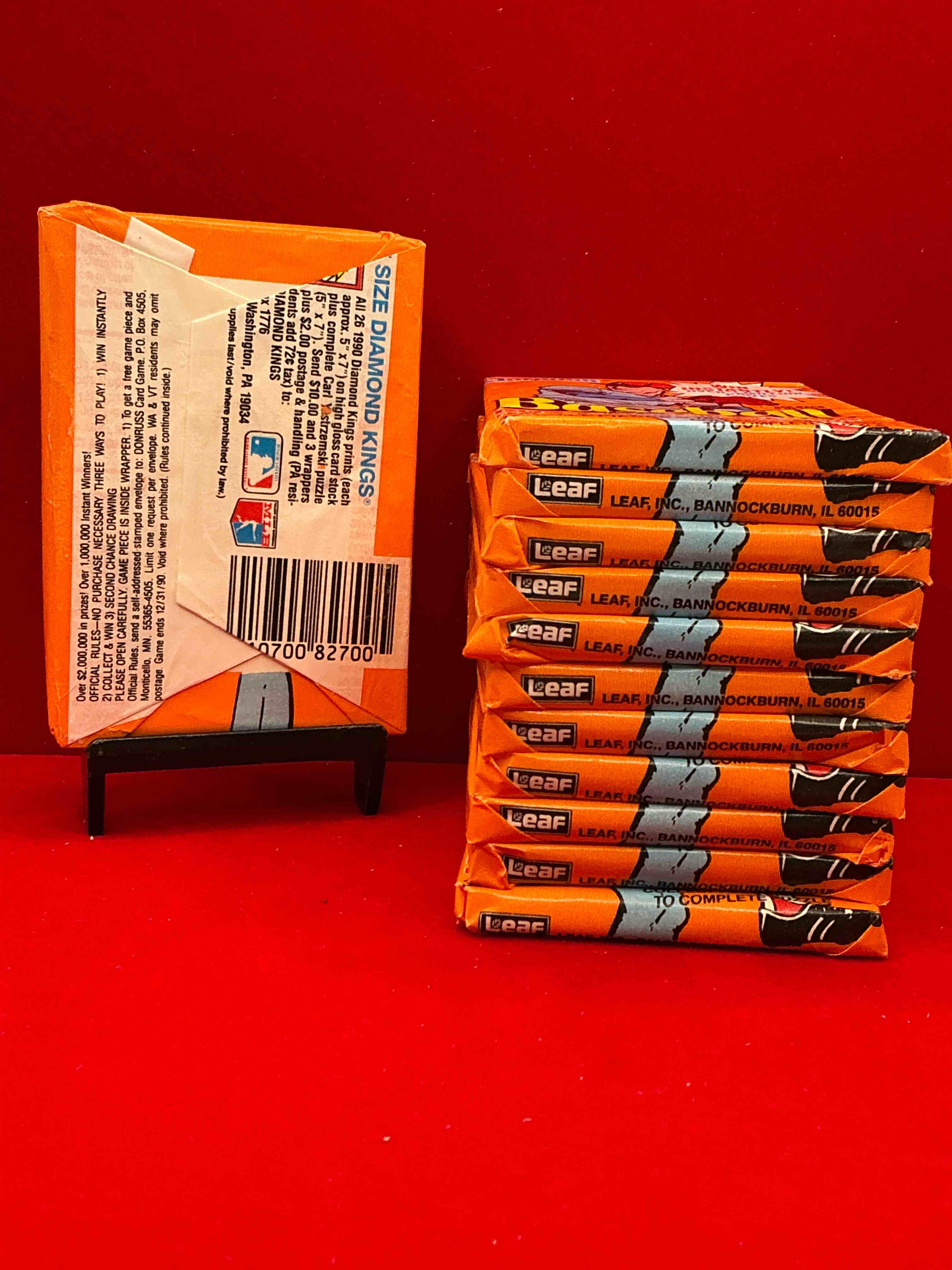 Condition photo showing New/Like New for diamond kings ken griffey jr!? 1990 donruss baseball unopened wax packs! hard to find! straight from original box! search for possible juan gonzalez rookie card!as well as valuable ken griffey jr. cards!