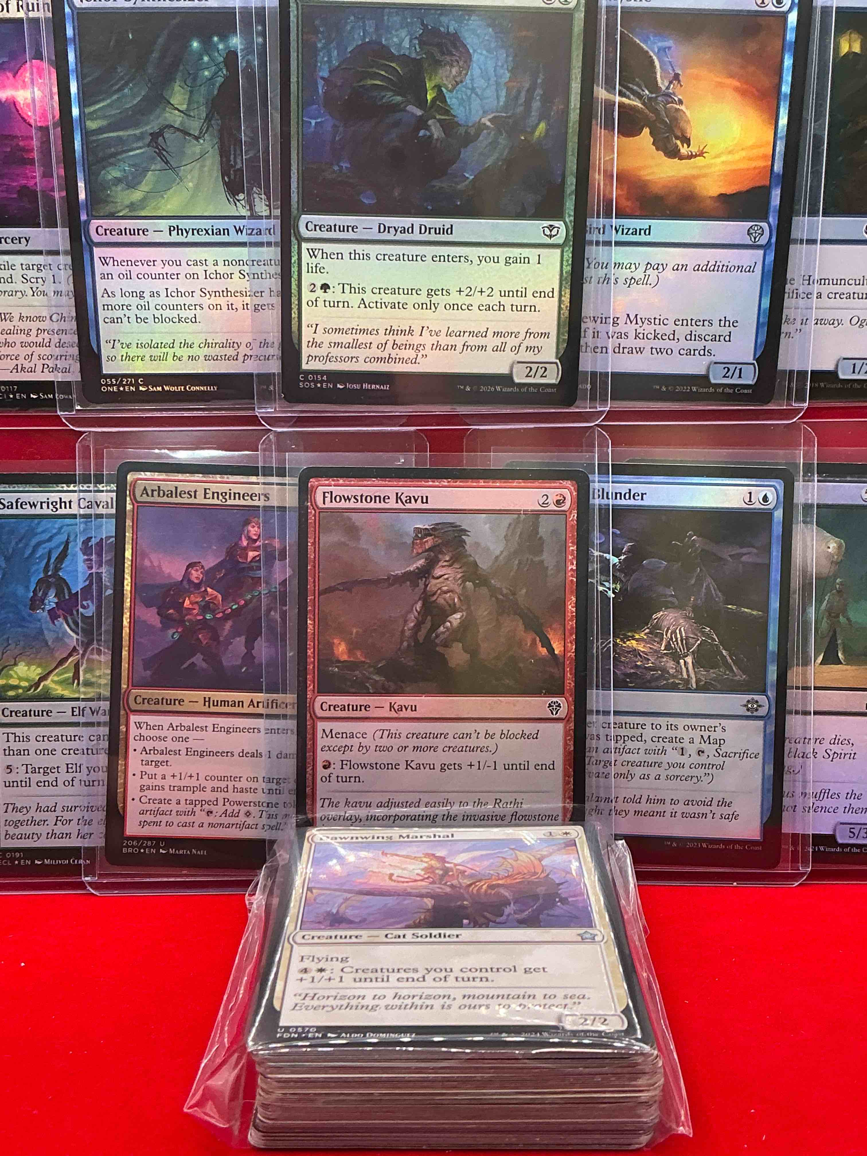 Condition photo showing New/Like New for magic the gathering 50 card lot! lot includes 10 rare or holo foil cards! all cards in excellent shape condition! a great way to join the mtg craze!
