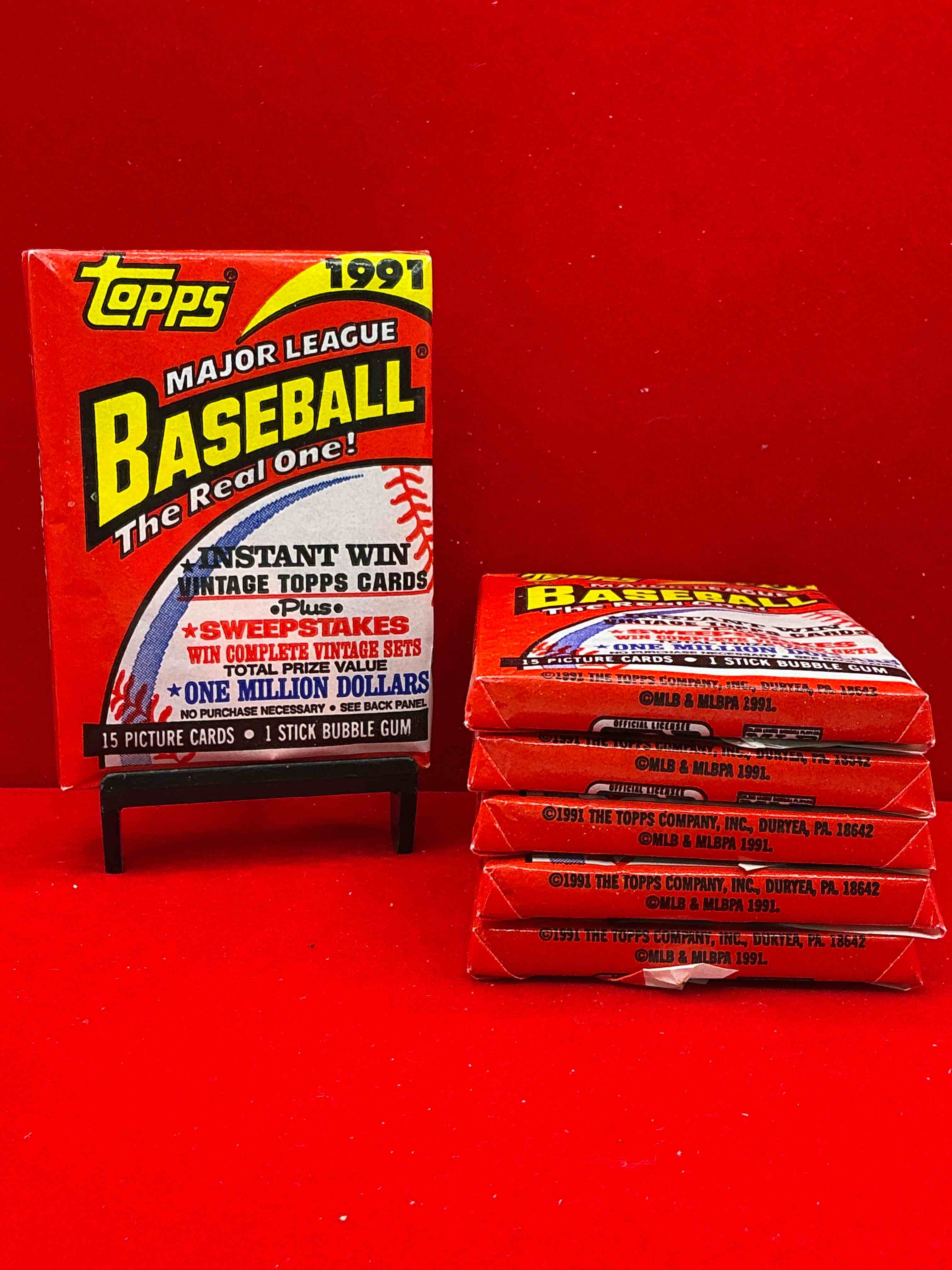 1991 topps traded baseball card unopened packs, straight from box! search for ken griffey jr cards, bo jackson cards & other 80s & 90s stars! perfect baseball packs!
