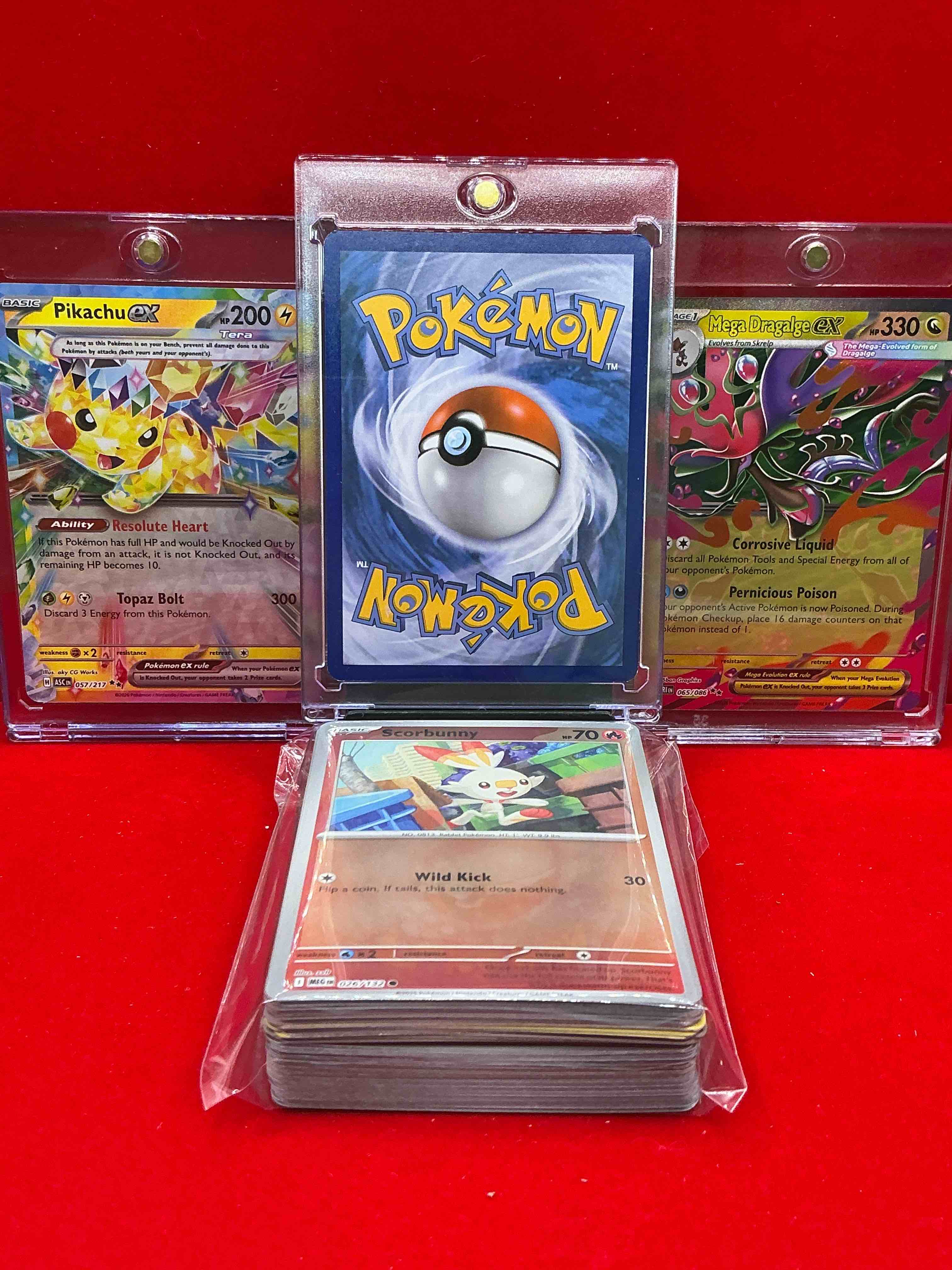 Condition photo showing New/Like New for charizard ex, pikachu ex & more! pokémon palooza! heroes, along with 50 other pokémon heroes, holos, legends & commons- including holographic cards, cool holos & more! includes non holo common/ uncommon basic & first stage cards & could even include trainers & energy too! perfect set for collectors & enthusiasts!