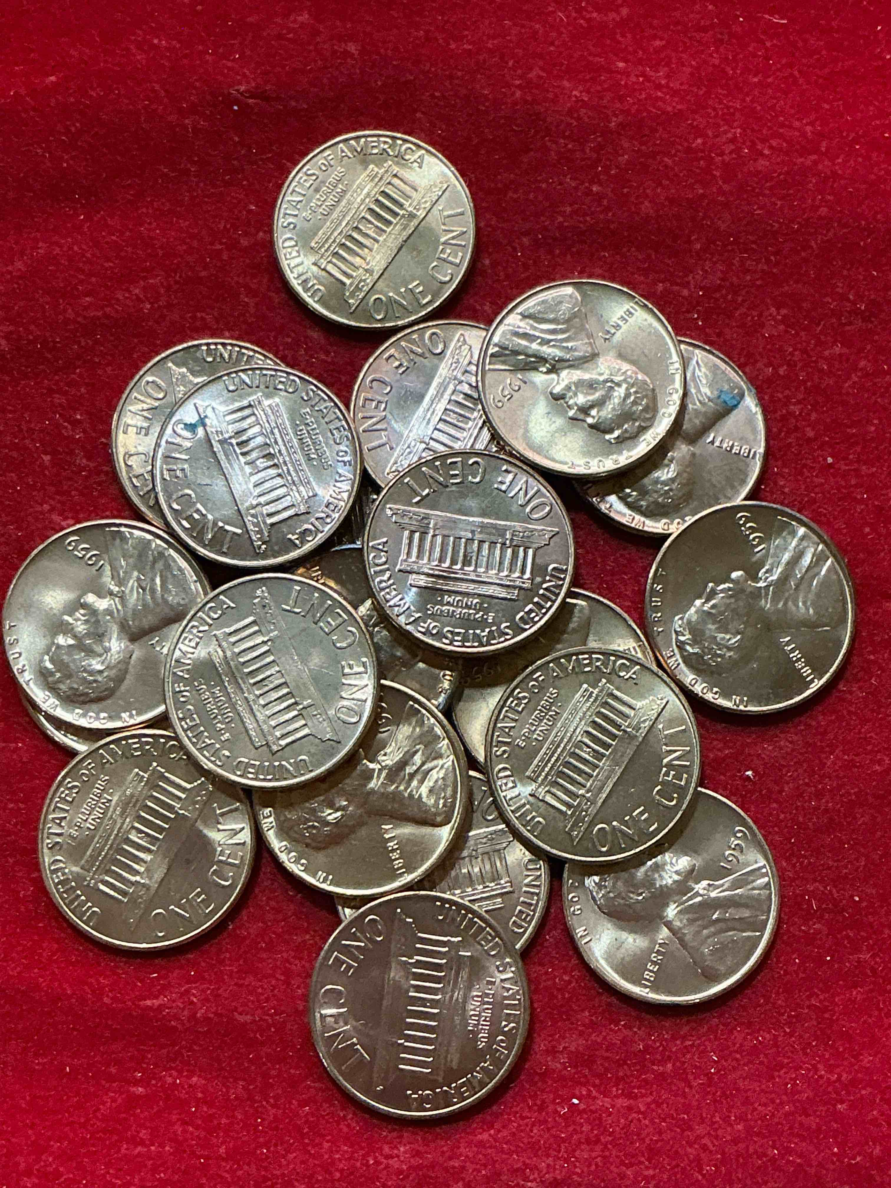 1959 brilliant uncirculated pennies! 1959 was the last year of an epic chapter of american history! own pieces of the 1950’s with these brilliant uncirculated pennies! many from the original treasury bank rolls not having seen daylight since 1959, wow!