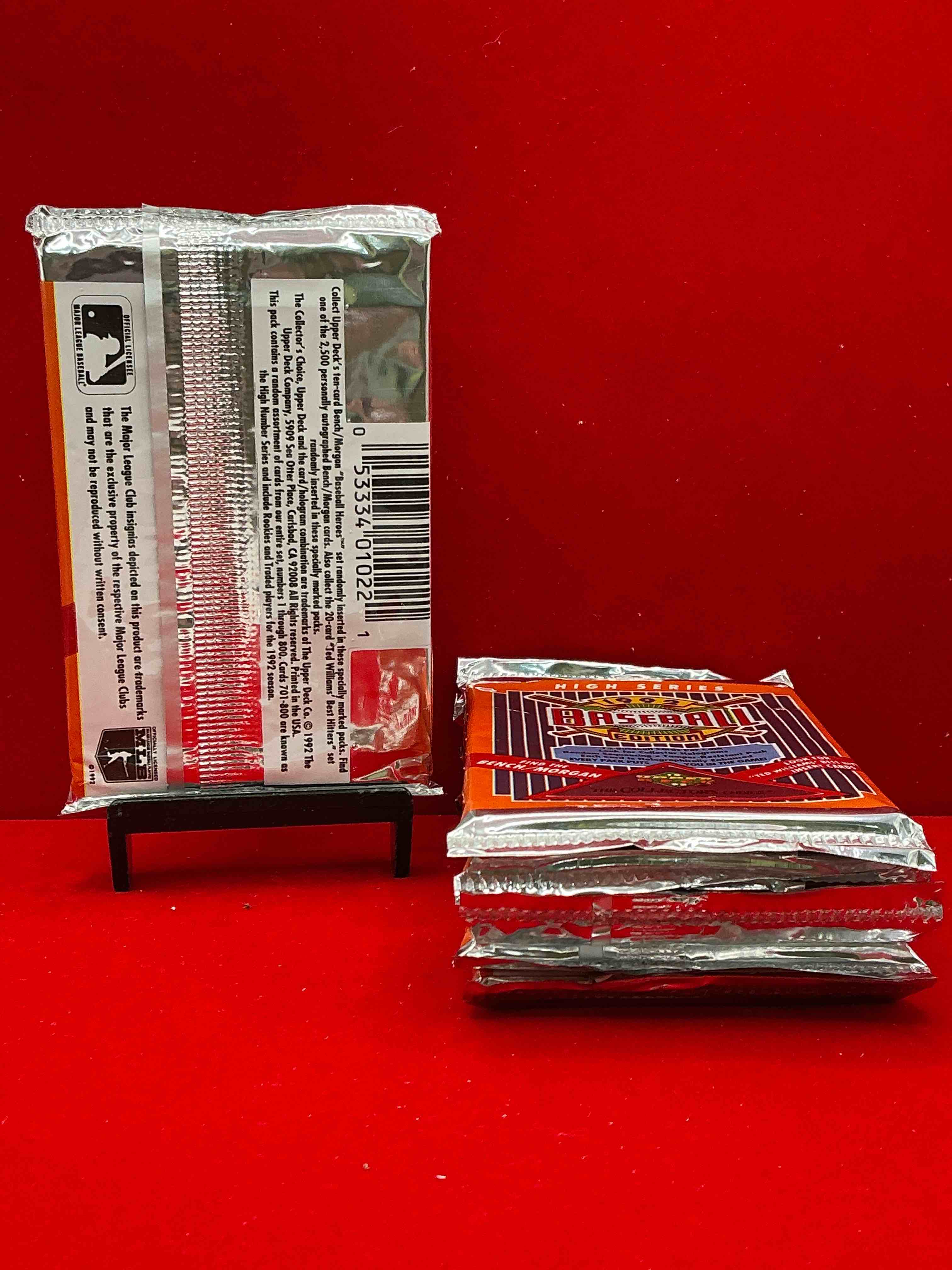 Condition photo showing New/Like New for find the bench! 1992 edition upper deck baseball cards! direct from original retail case! an uncommon find for sure! search for rookie cards from pedro martinez, manny ramirez & so much more! awesome, uncommon sports memorabilia!