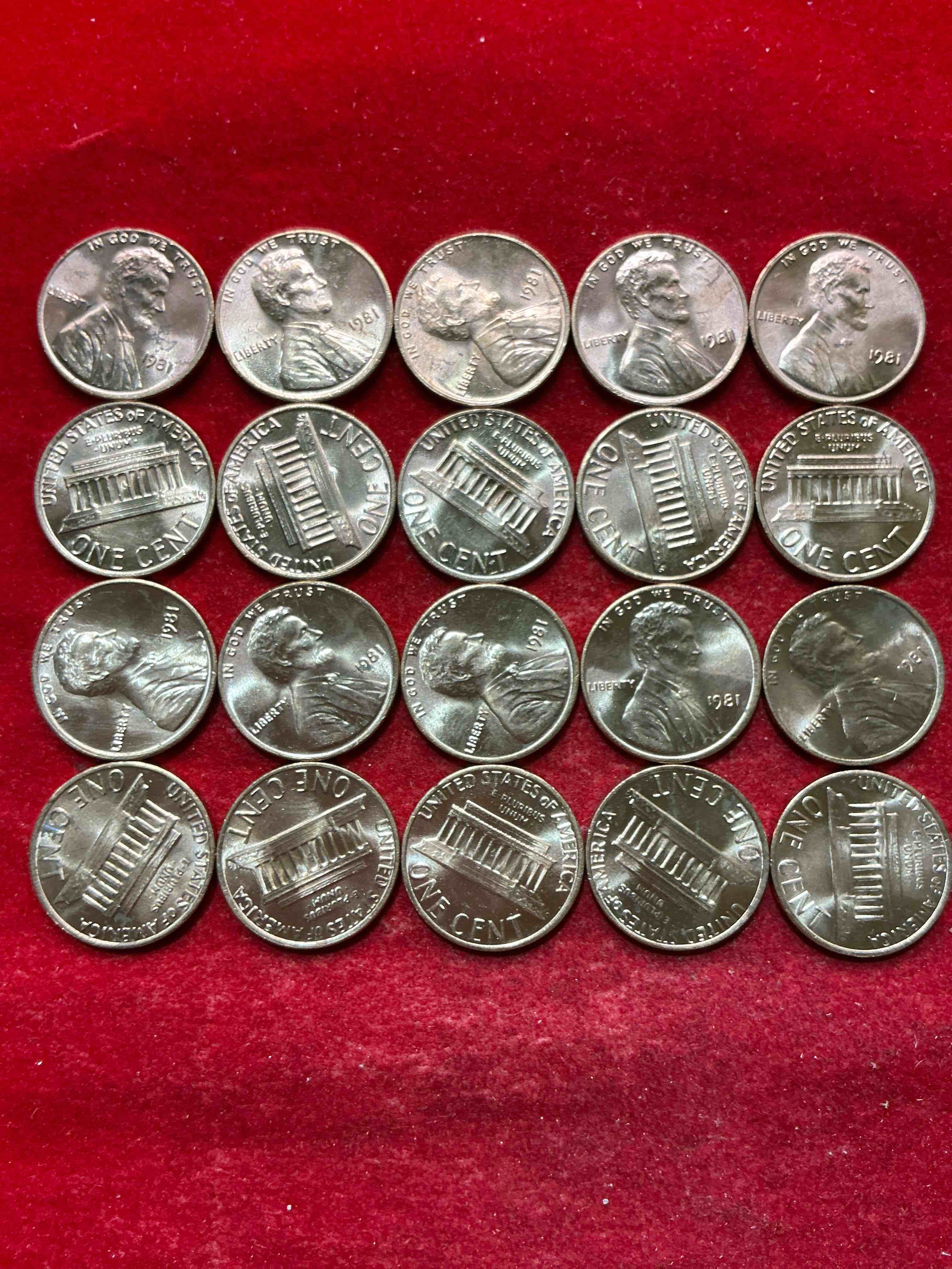 1981 uncirculated pennies! a historical year in american history, dawn of the space shuttle! ronald reagan inaugurated, launch of mtv! these pennies are a great way to grab a piece of american history!