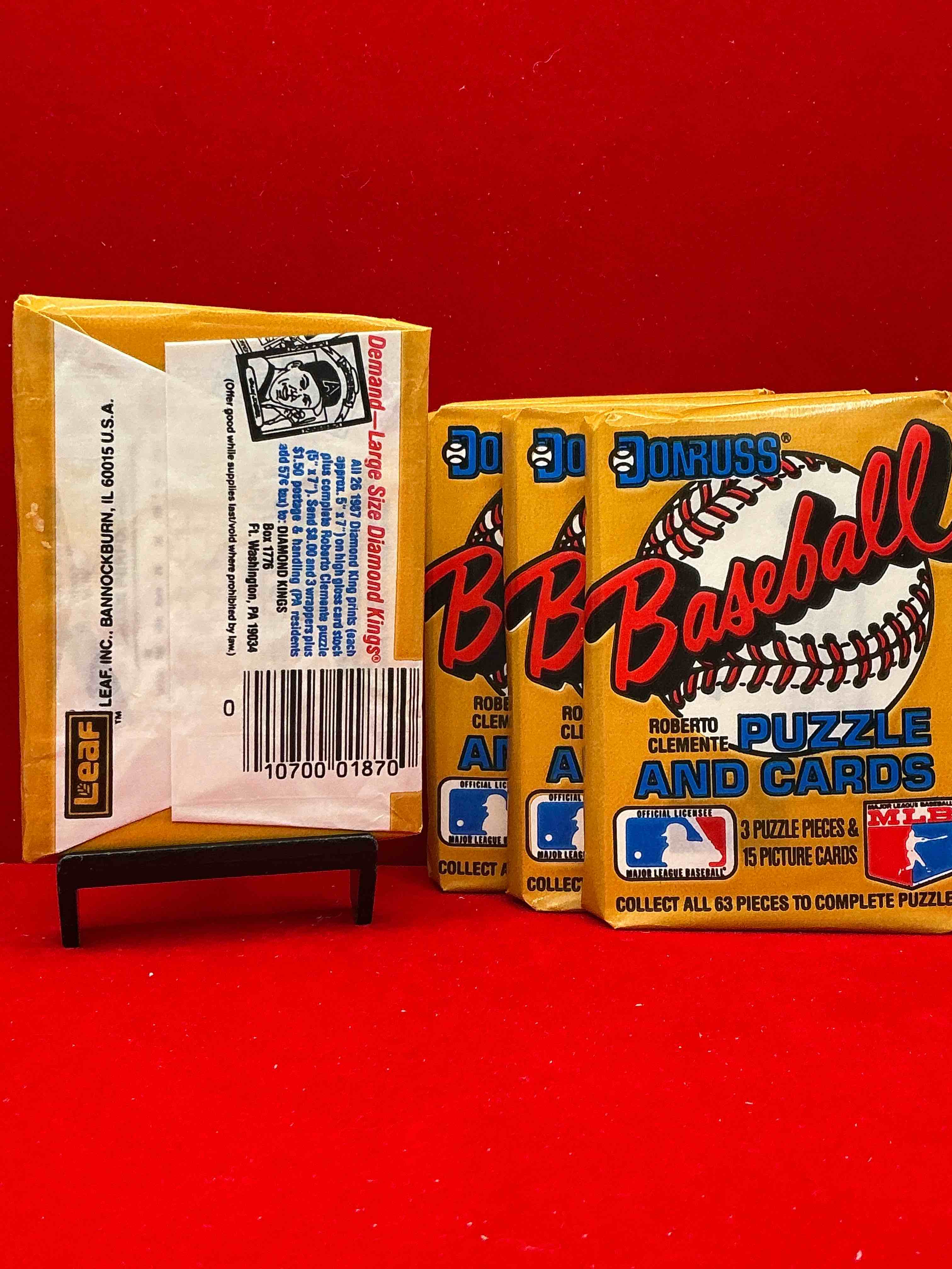 Condition photo showing New/Like New for absolutely fully loaded! 1987 donruss baseball unopened collectible sports trading card wax pack, direct from original retail case. this year is loaded with rookies! search for rookies from greg maddox (psa 10 value $200+), barry bonds (psa 10 value $150+), bo jackson (psa 10 value $175+), mark mcgwire rated rookie & more! these packs are drying up & getting very hard to find!