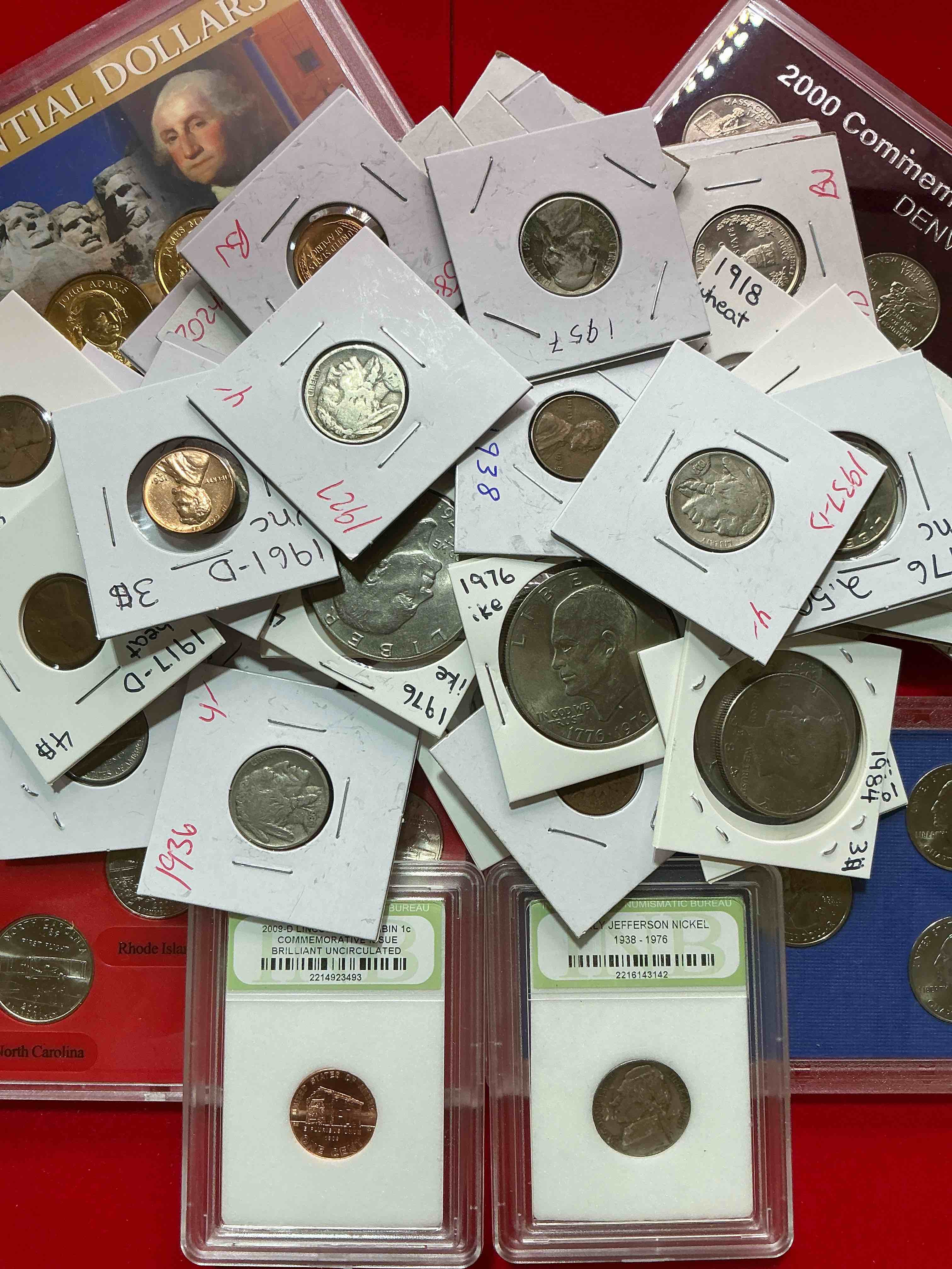 Condition photo showing Good Condition for cool coin closeout! wow! awesome u.s. coins & more, antique, vintage & modern galore!  many uncirculated!  check out this incredible closeout collection of incredibly cool coins & rare items spanning decades! bid is per coin/item & all coins encased for protection! a true smorgasbord collector's dream! each collection is unique and includes items such as rare antique coins, rare date coins, coin sets, modern uncirculated coins, wooden tokens, cool medallions & more! disregard original price marks on pieces, this is a true auction closeout! an incredible opportunity for re-sellers & collectors!