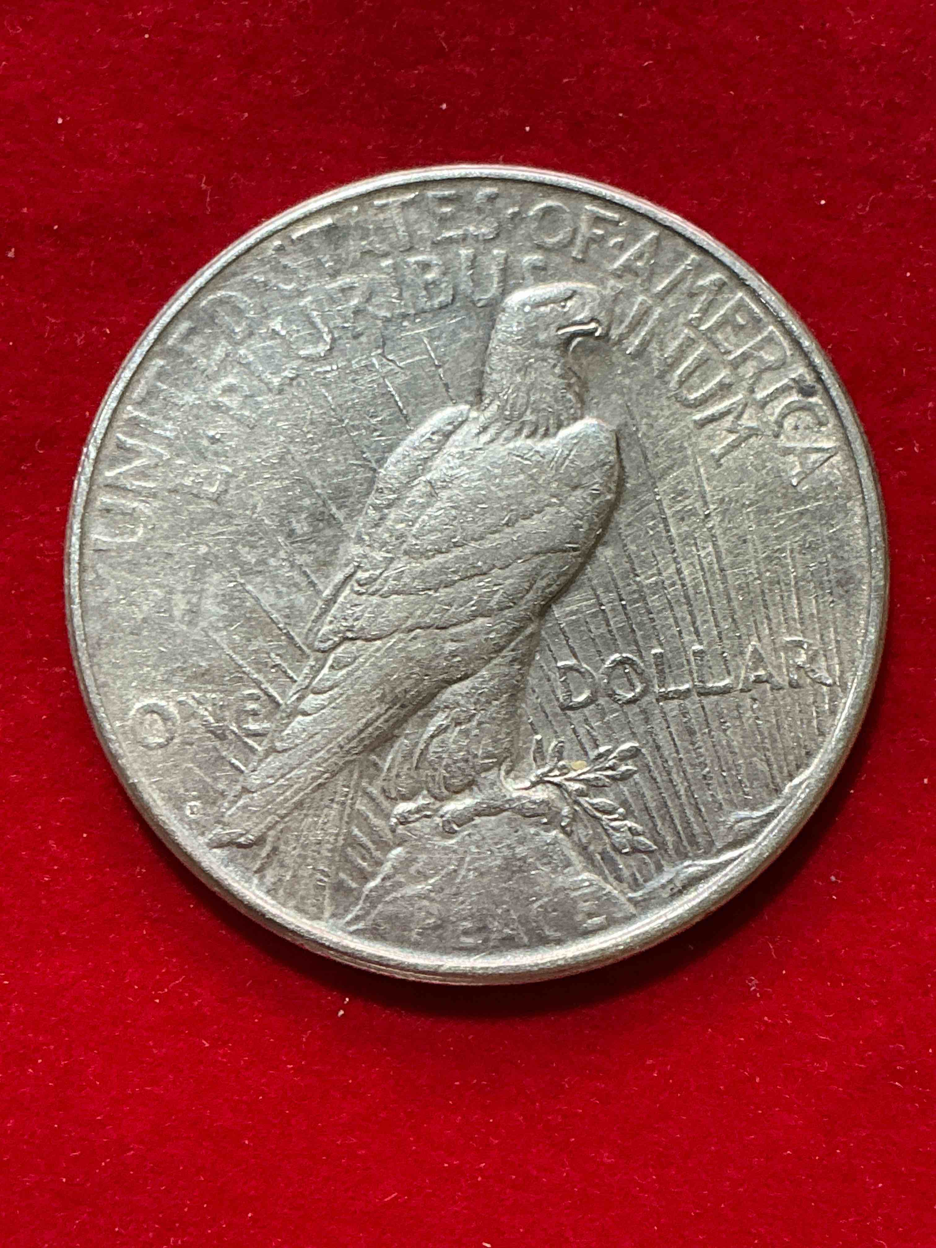 Condition photo showing Good Condition for silver peace dollar! one dollar coin from 1923! these one ounce coins are 90% silver & super rare! liberty peace dollars are highly coveted by collectors for their value & beautiful design. add a one ounce liberty peace dollar at 90% silver to your collection! super rare!)