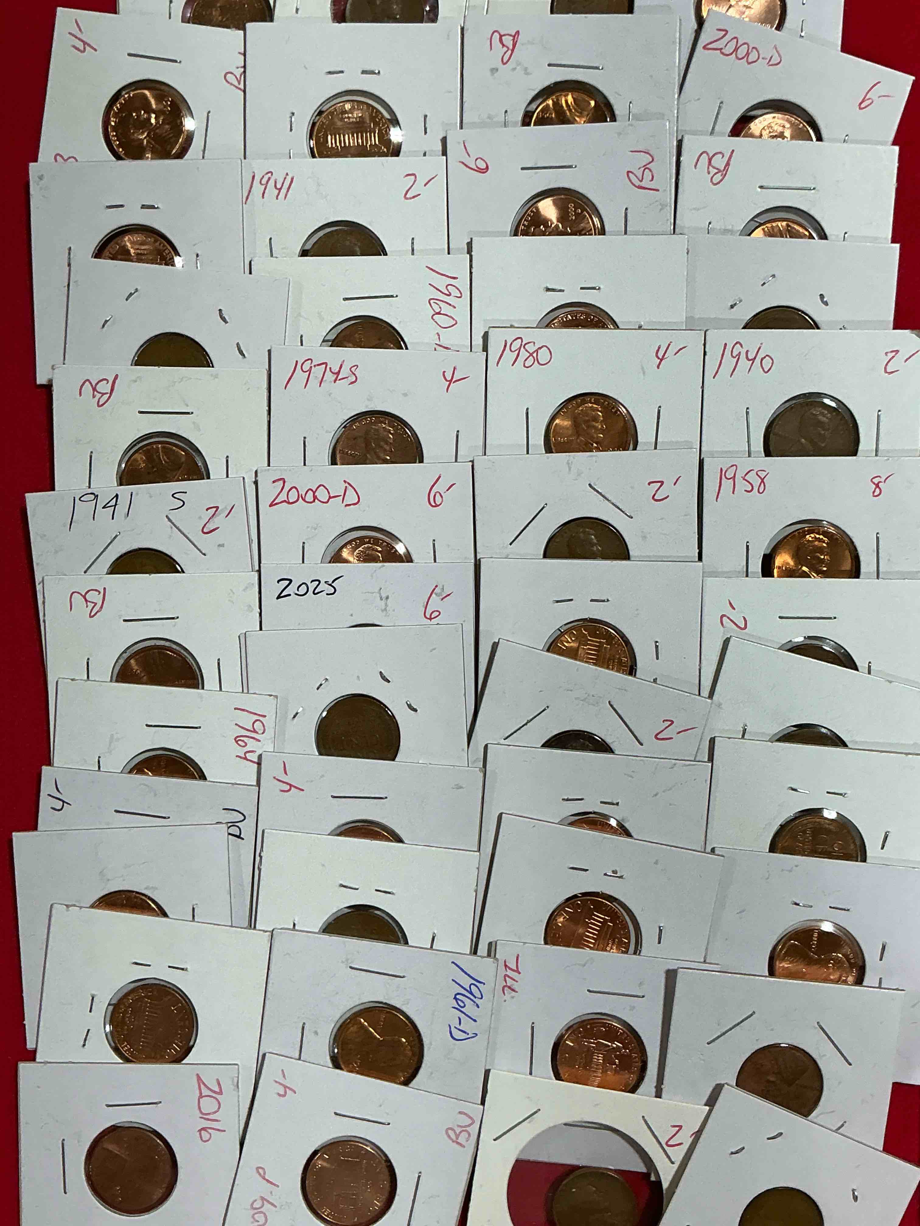 Condition photo showing Good Condition for penny palooza closeout! 48 coin lot! wow! awesome pennies, vintage, antique, brilliant uncirculated & more galore! u.s. treasury has stopped making pennies forever... get ther while you can! check out this incredible closeout collectic of incredibly cool pennies spanning decades! bid is per coin/ltem & all coins encased for protection! a true smorgasbord collector's dream! each penny collection is unique & includes a mix of rare dates, multiple mint marks, antique, vintage, modern, uncirculated & more! disregard original price marks on pieces, this is a true auction closeout! an incredible opportunity for re-sellers & collectors!