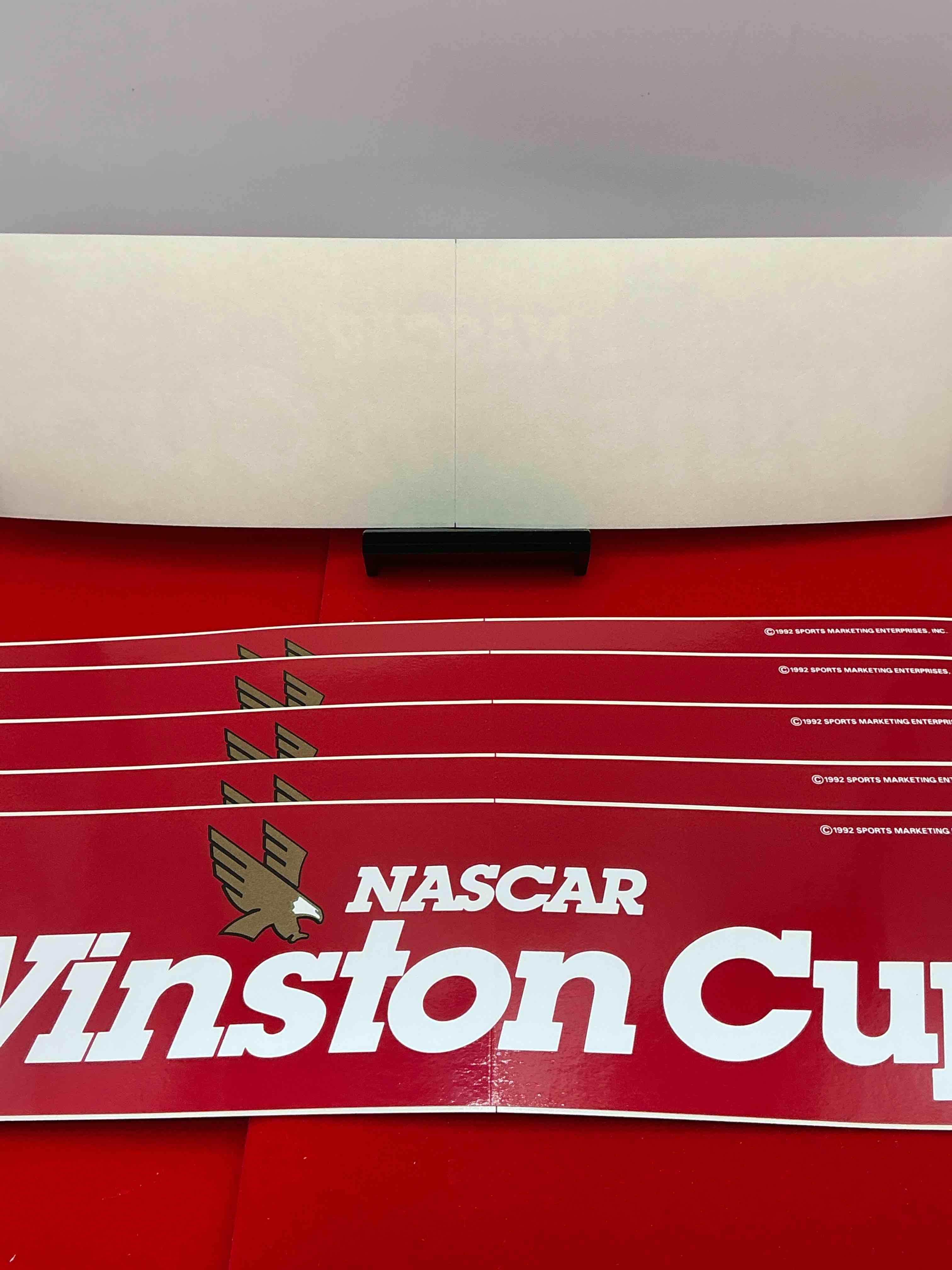Condition photo showing New/Like New for rare! winston cup series ultra rare 1992 nascar stickers! 6 sticker lot! winston cigarettes sponsored the nascar cup series from 1971 until 2003, after the us government cracked down on the marketing & advertisement of tobacco. what a cool piece of vintage americana! great for any man-cave or garage! these are ultra rare collectible! nascar collectibles! 