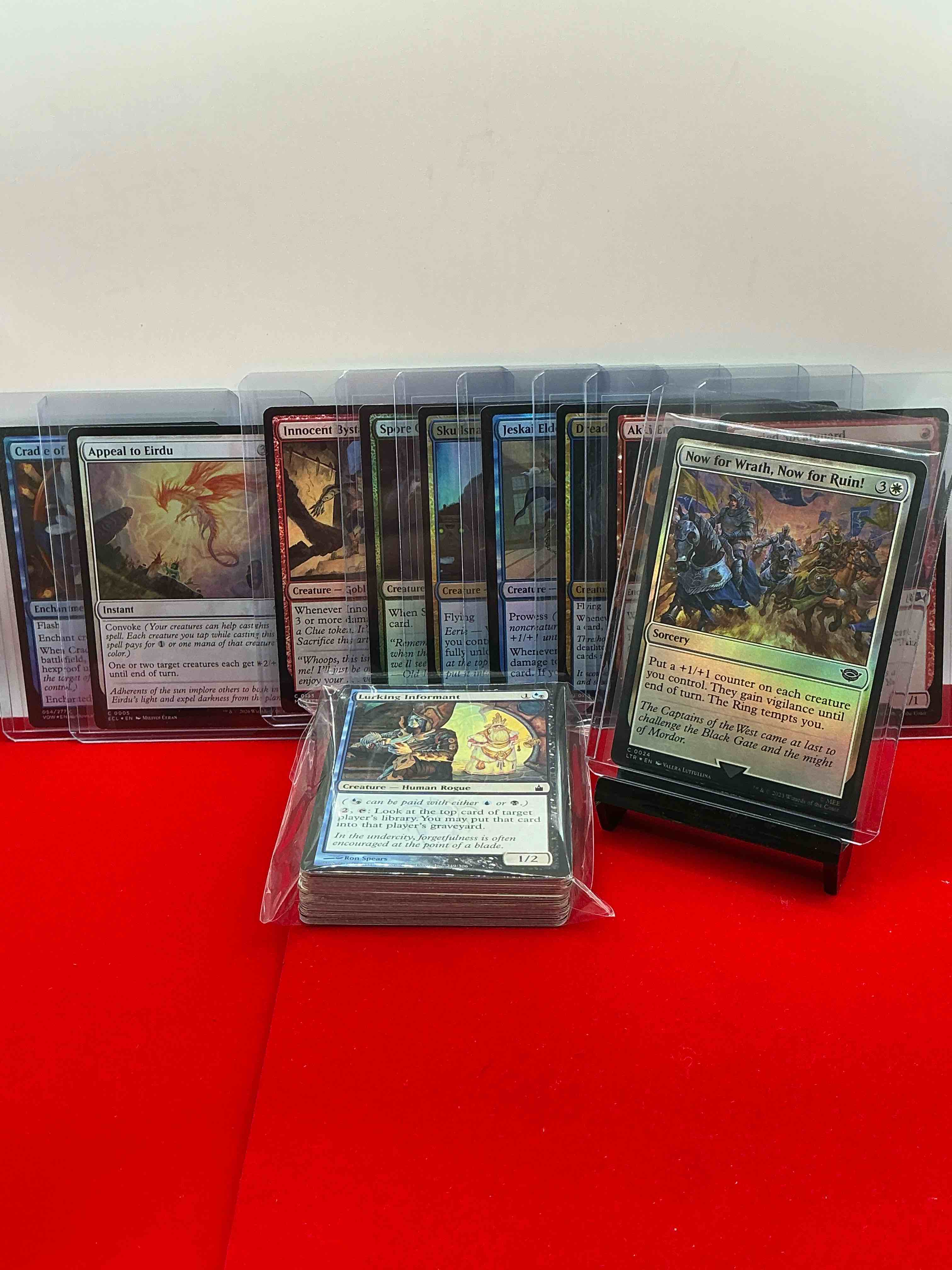 Condition photo showing New/Like New for magic the gathering 50 card lot! lot includes 10 rare or holo foil cards! all cards in excellent shape condition! a great way to join the mtg craze!