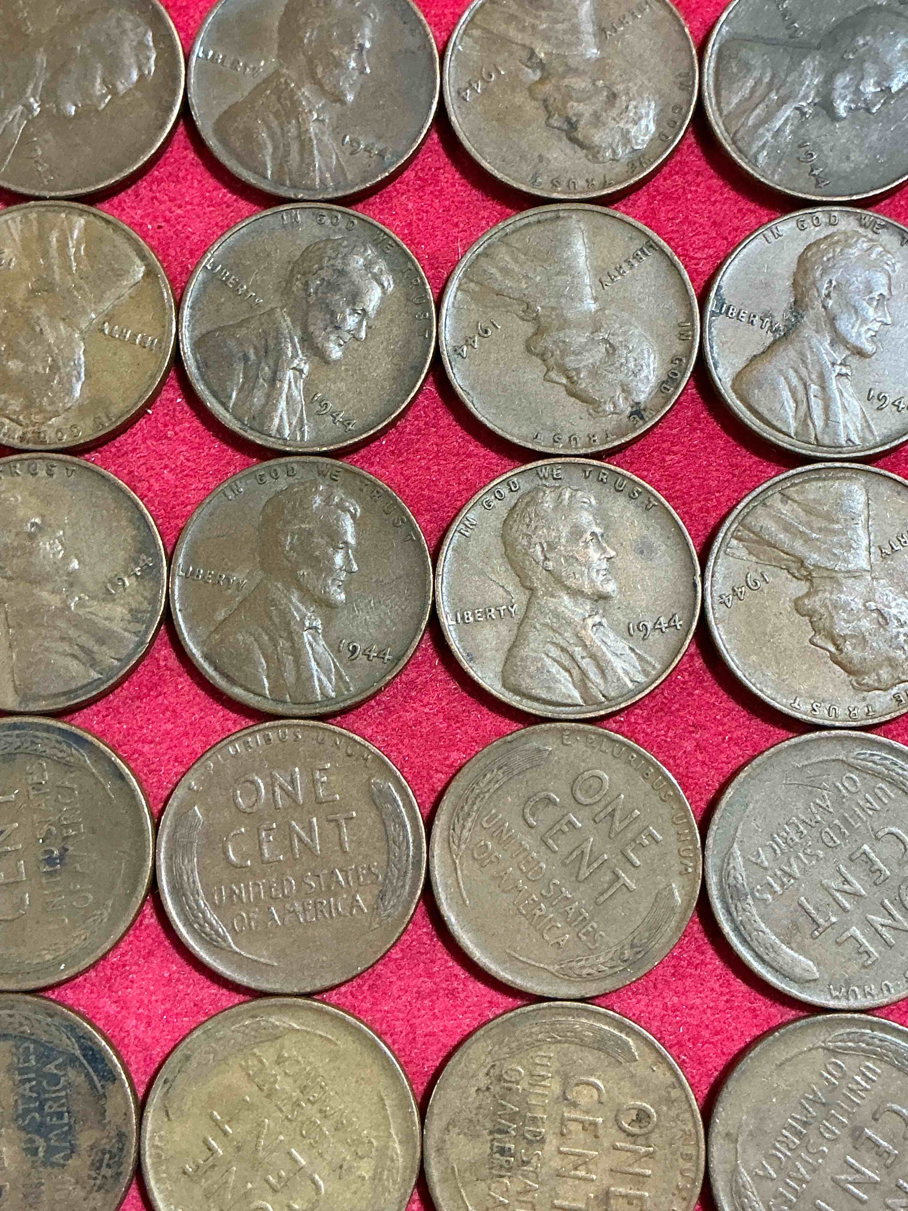 Condition photo showing Good Condition for 1944 calling world war 2 buffs! 1944 d-day era wheat pennies! 20 coin lot! d-day was june 6th, 1944 & was one of the most significant battles of wwii! own pieces of this era with these genuine 1944 wheat pennies in nice condition!