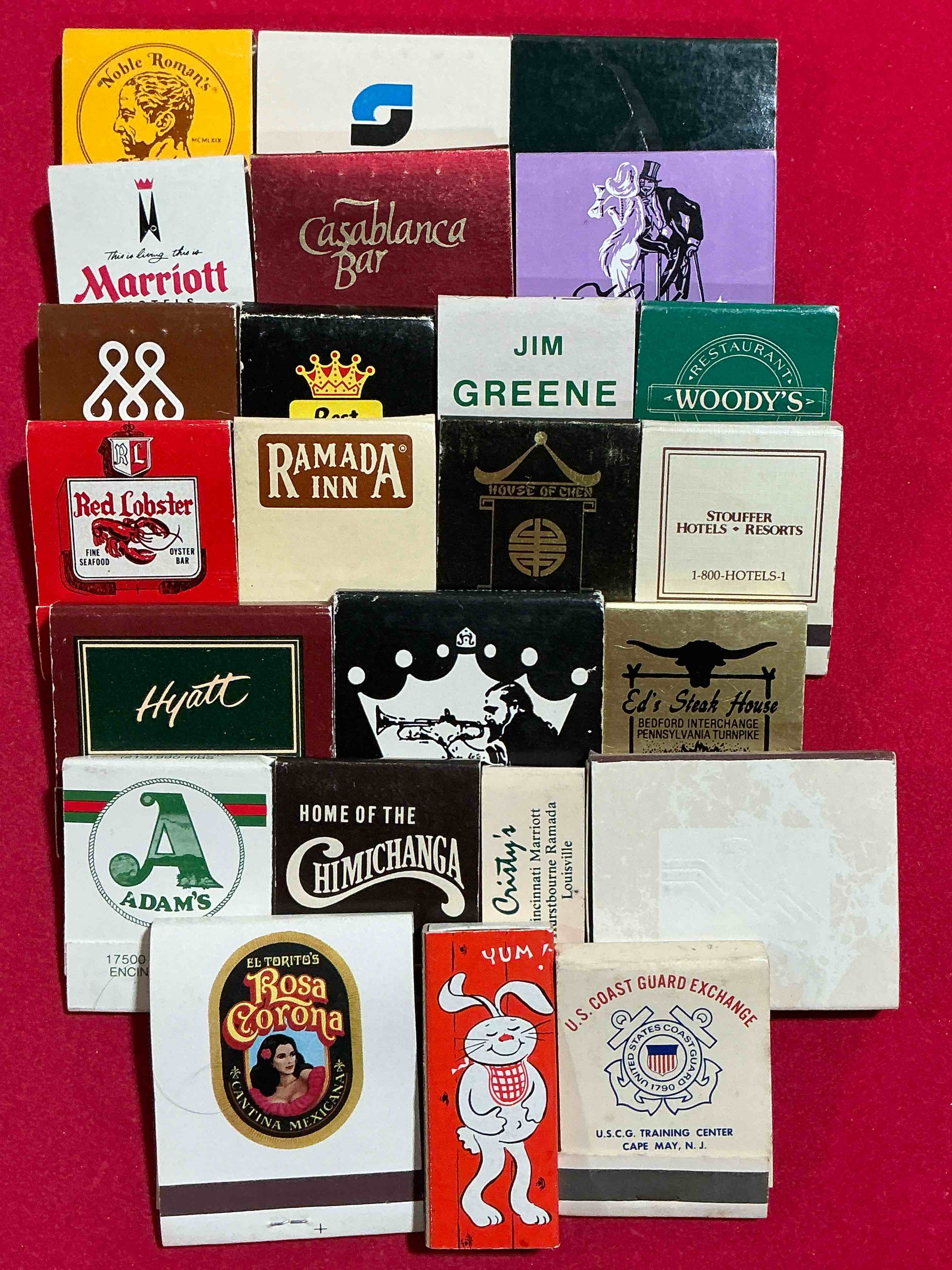 Condition photo showing Good Condition for 24 collectible matchbooks!