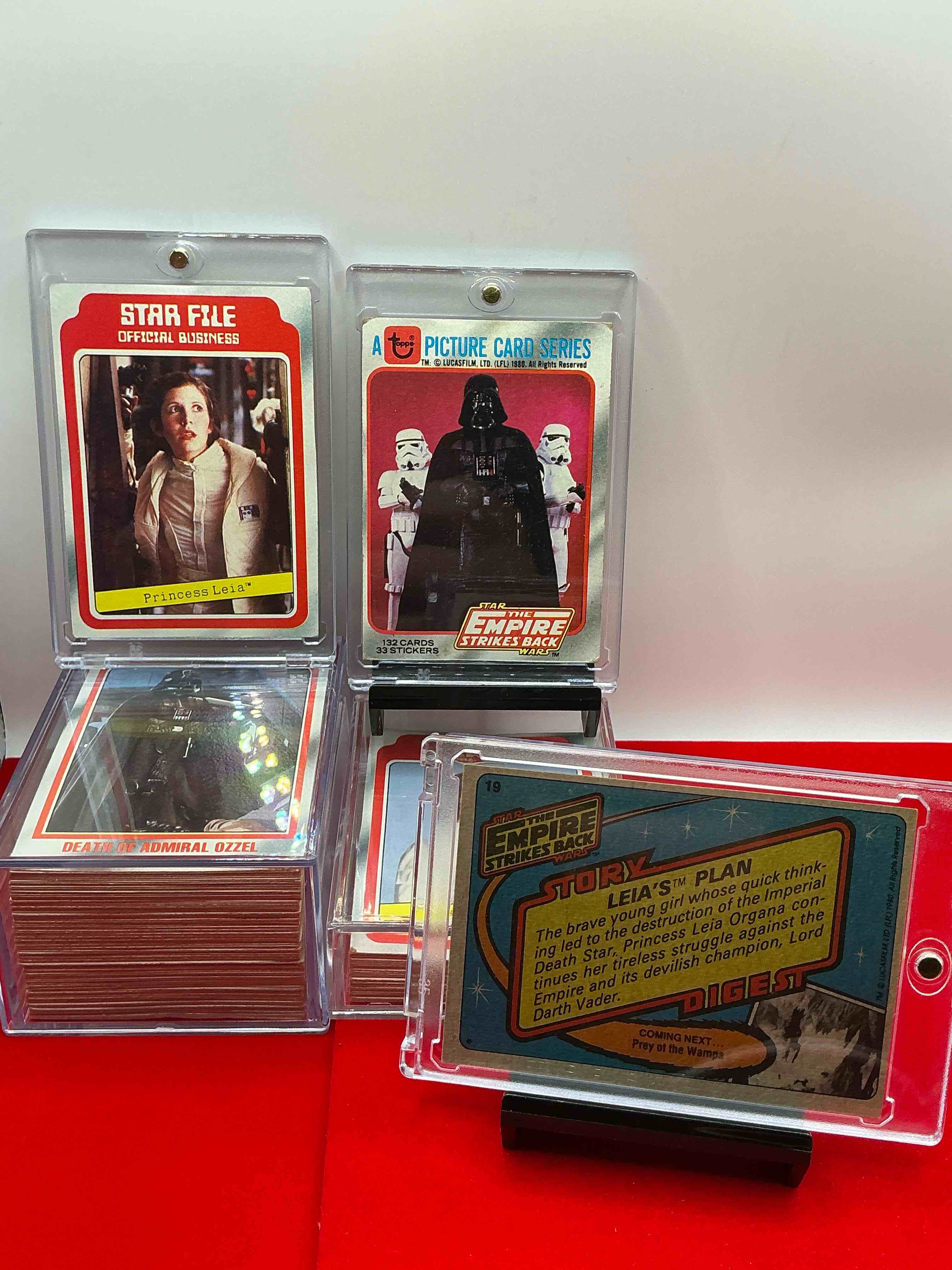 Condition photo showing As Is for 1980 empire strikes back history! genuine star wars empire strikes back movie cards, complete series one, 132 card collection! ultra rare to find in this good condition & complete! authentic, serious collectibles & precious pieces of original star wars history!