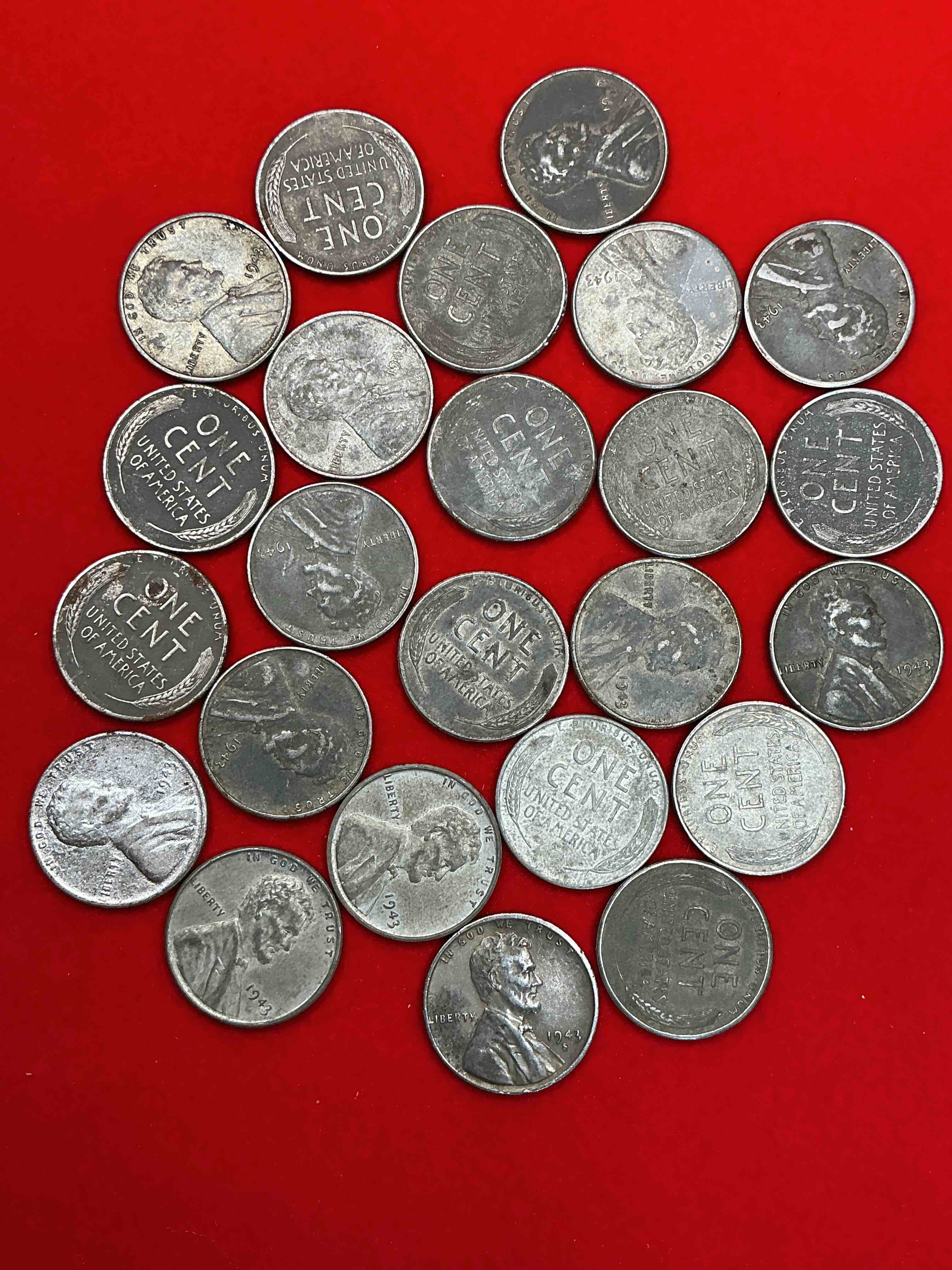 Condition photo showing Good Condition for 1943 world war il history! did you know that in 1943 copper was so valuable for making ammunition that the u.s. treasury made pennies out of steel?! 1943 steel pennies have become valuable, rare collector items! up for auction are rare wwii steel pennies appearing circulated. own pieces of world war ii history that are an awesome investment!