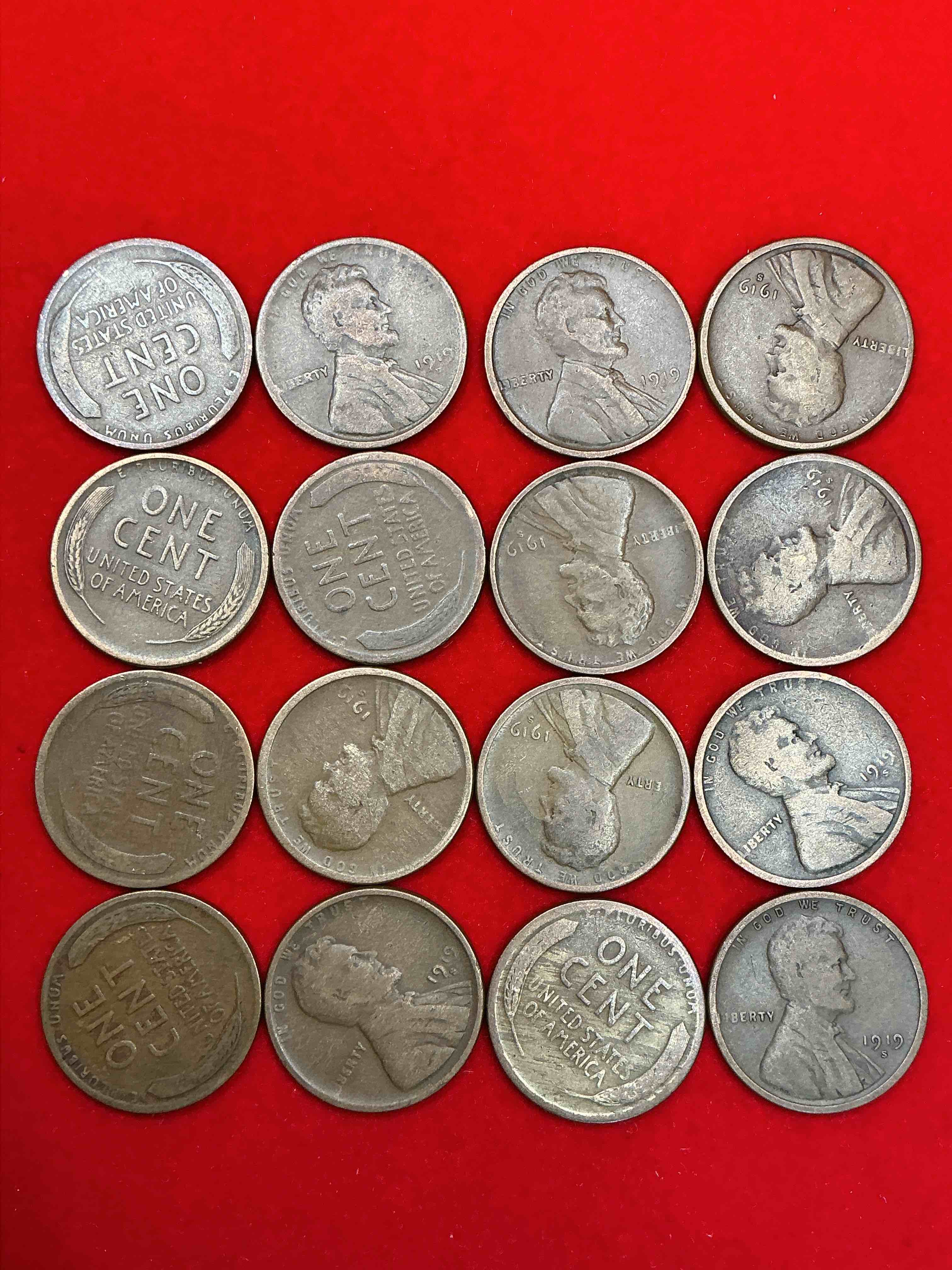 1919 wheat pennies! world war one officially ended with the treaty of versailles in 1919. own pieces of history from this era with these 1919 wheat pennies in great condition!