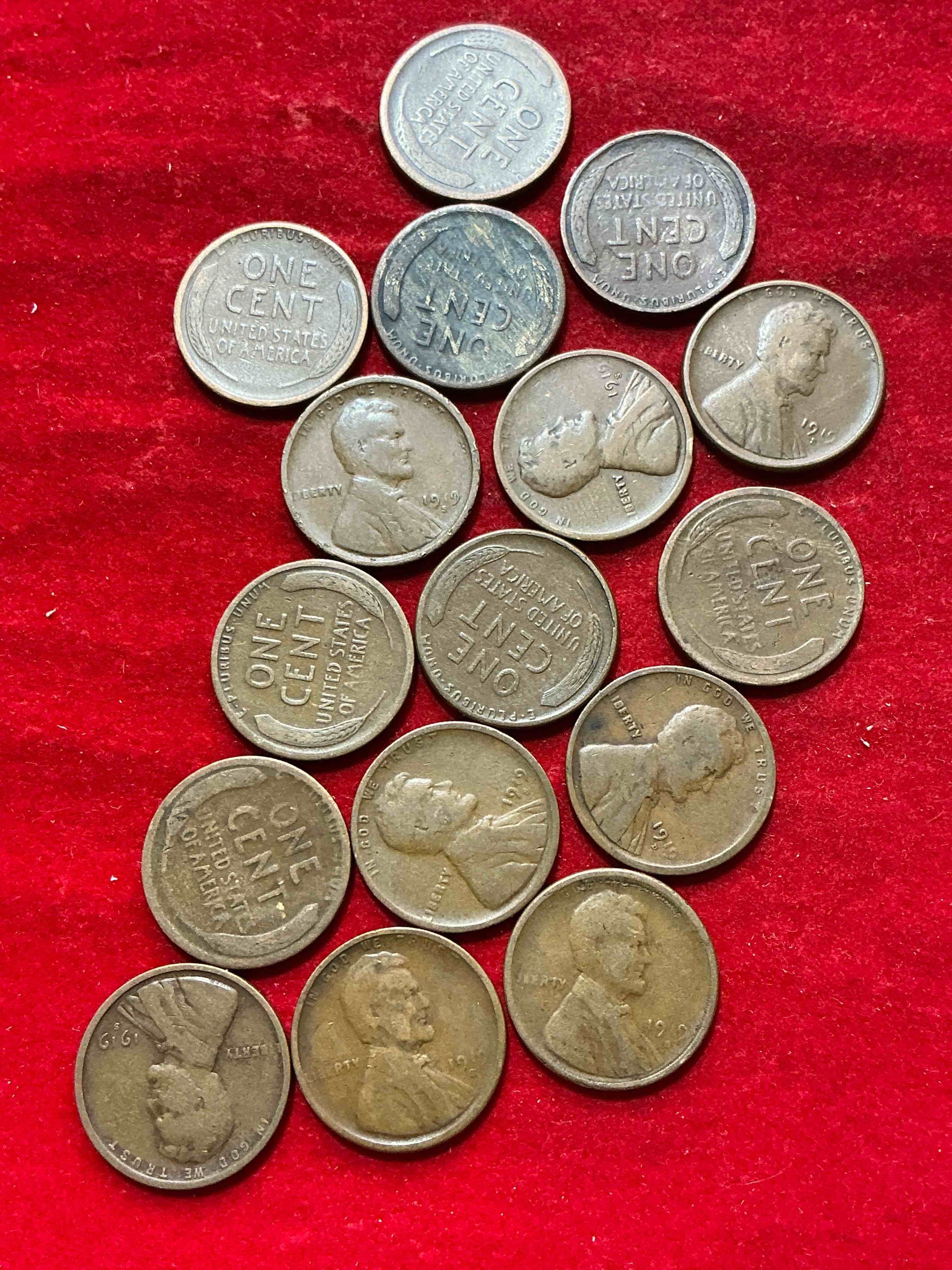1919 wheat pennies! world war one officially ended with the treaty of versailles in 1919. own pieces of history from this era with these 1919 wheat pennies in great condition!
