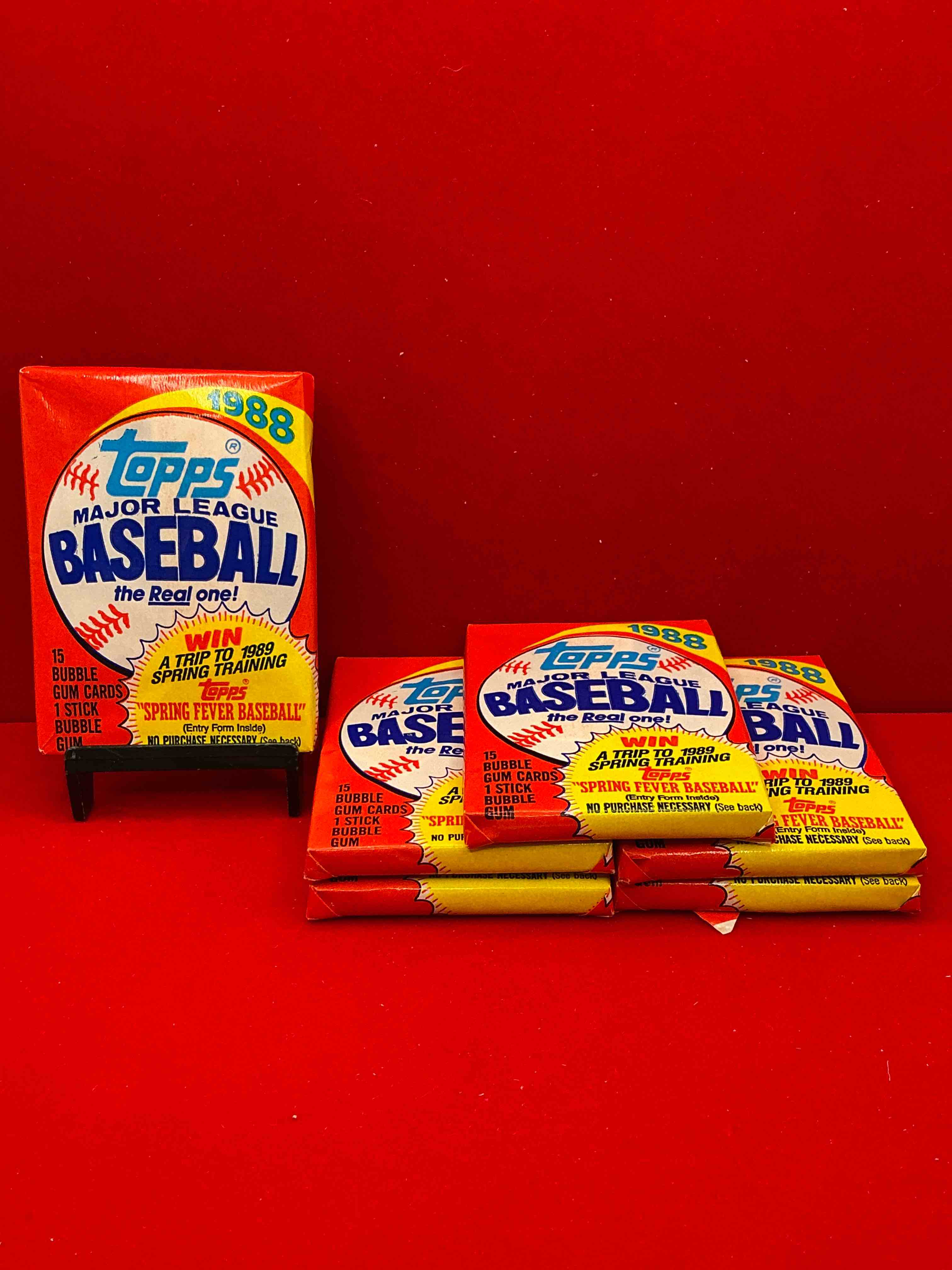 john smoltz & randy johnson rookies!? 1989 topps baseball unopened sports card wax packs! direct from original retail case! search for valuable ken griffey jr. & randy johnson rookie cards as well as valuable bo jackson