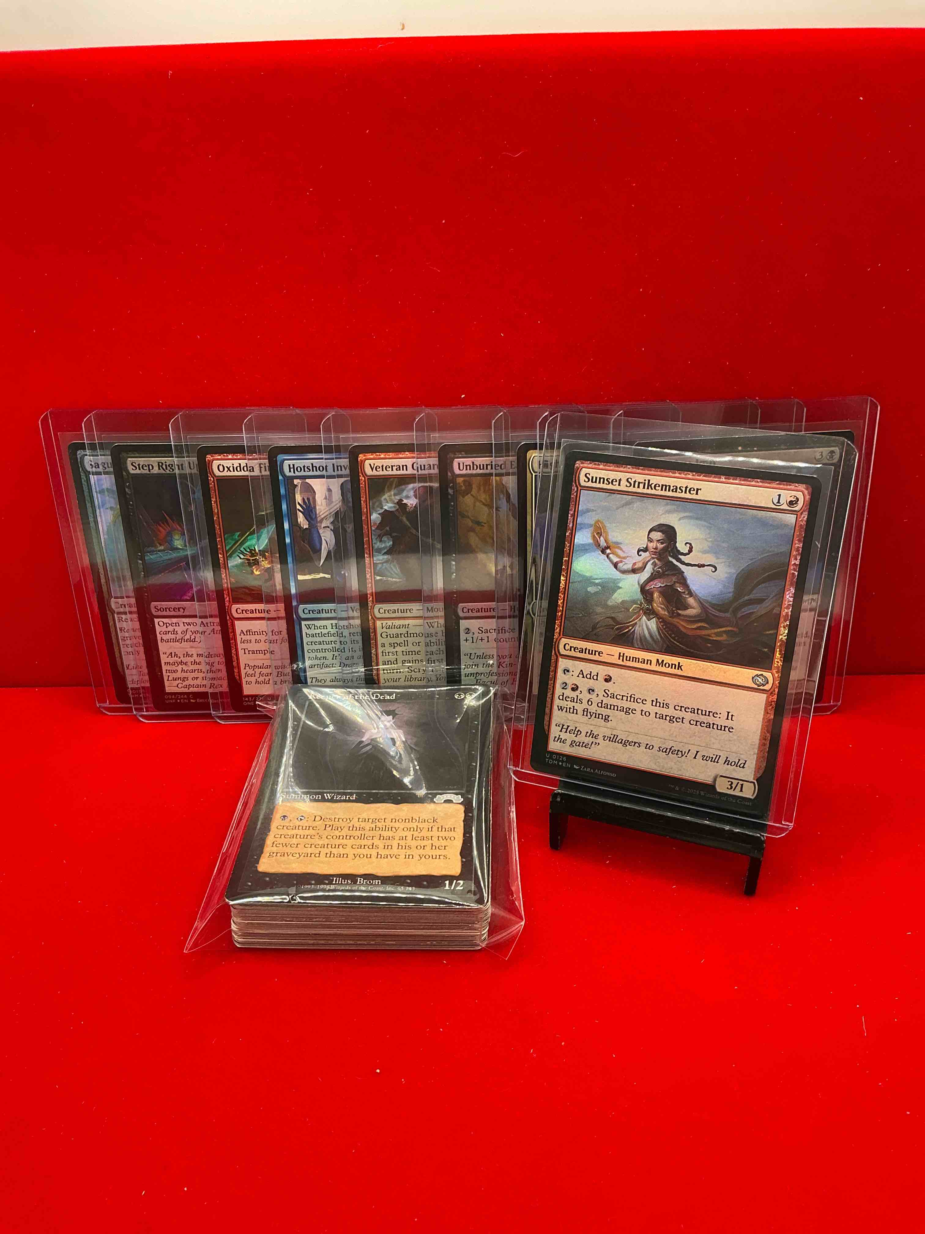 Condition photo showing New/Like New for magic the gathering 50 card lot! lot includes 10 rare or holo foil cards! all cards in excellent shape condition! a great way to join the mtg craze!