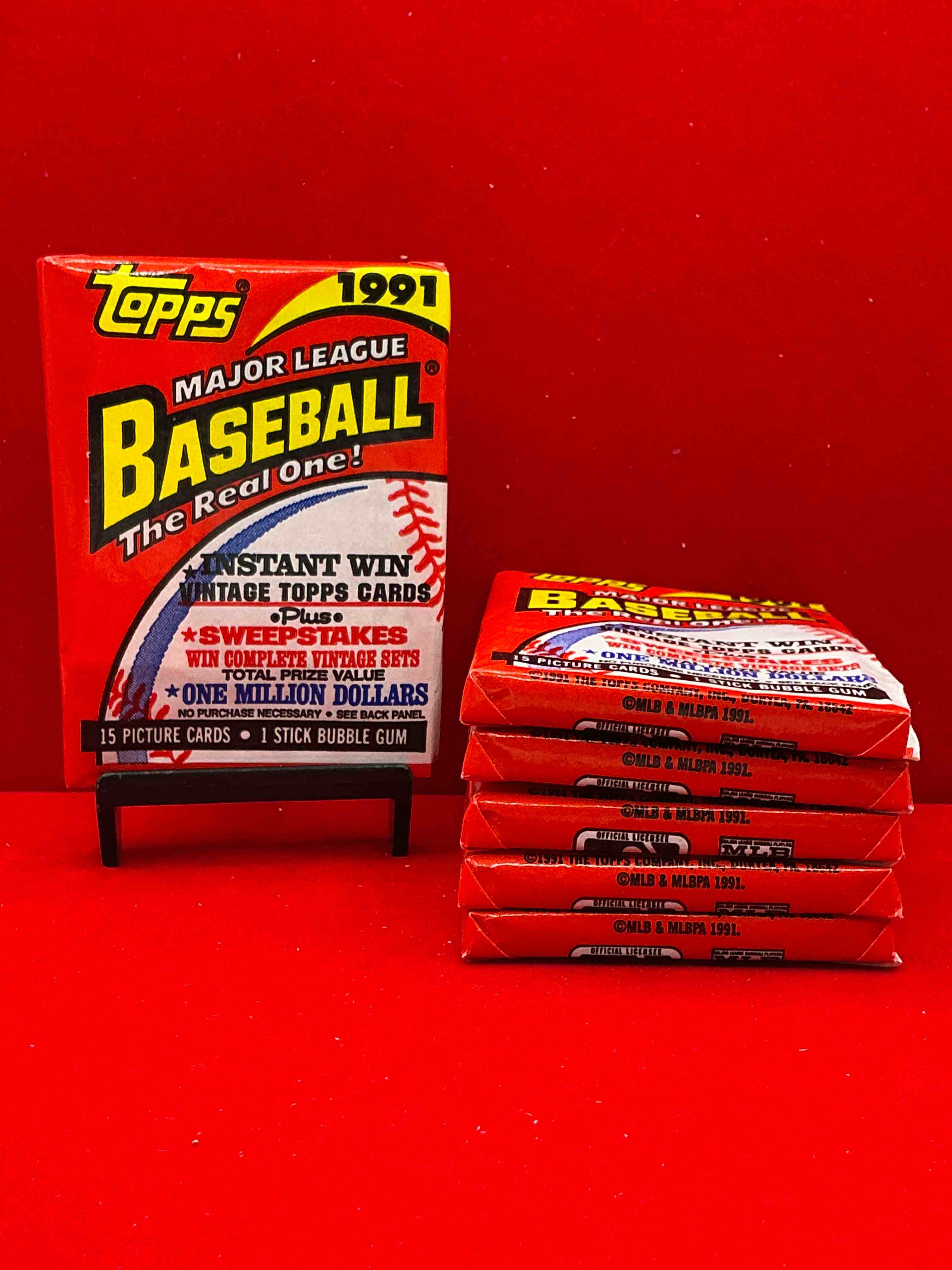 1991 topps traded baseball card unopened packs, straight from box! search for ken griffey jr cards, bo jackson cards & other 80s & 90s stars! perfect baseball packs!