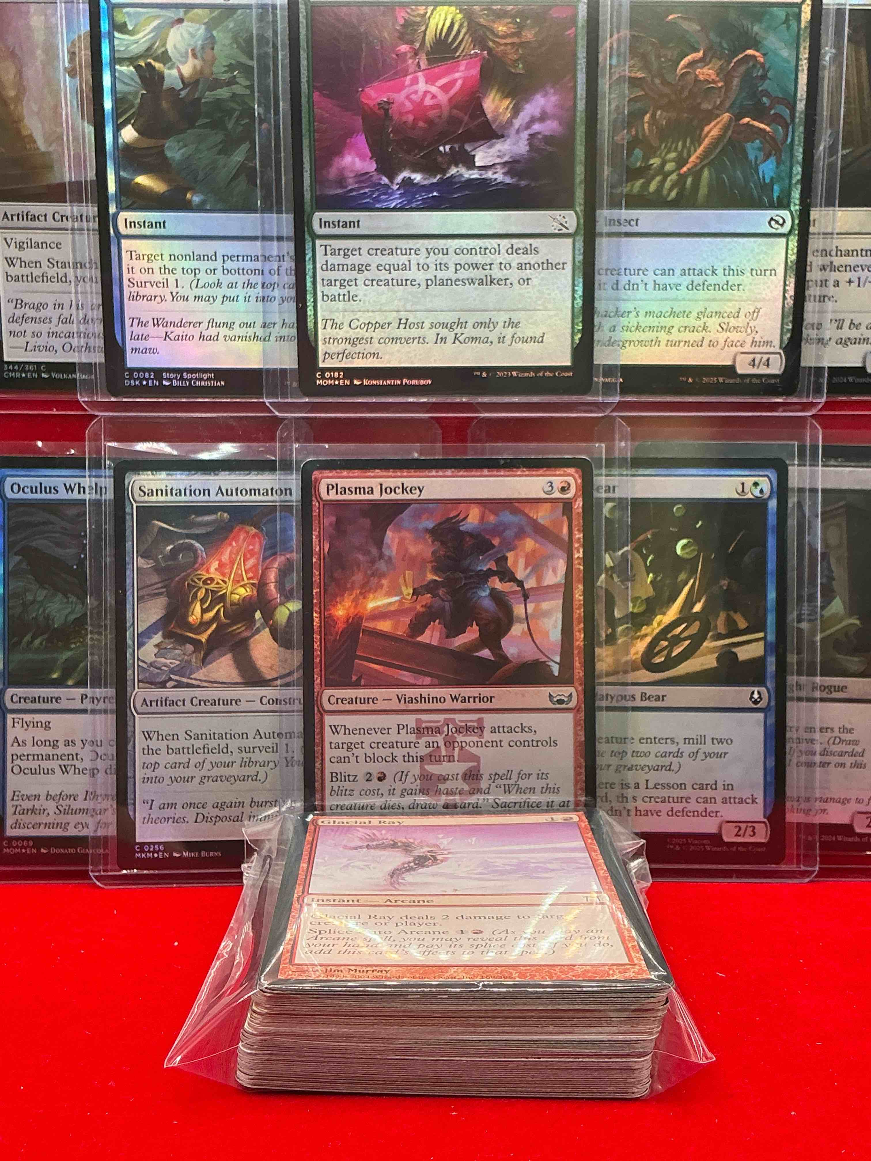 Condition photo showing New/Like New for magic the gathering 50 card lot! lot includes 10 rare or holo foil cards! all cards in excellent shape condition! a great way to join the mtg craze!