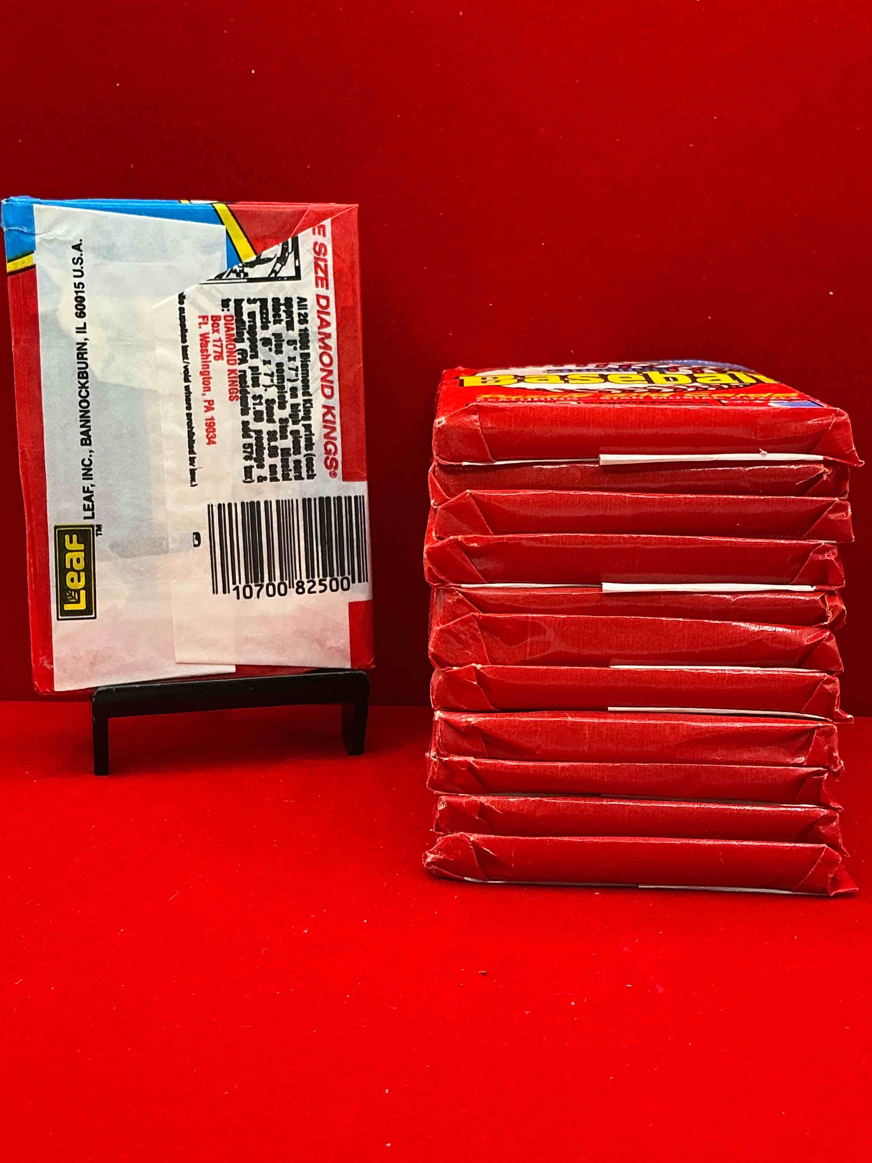 Condition photo showing New/Like New for 1988 donruss baseball unopened sports card wax packs, direct from original box!search for valuable don mattingly & nolan ryan cards!