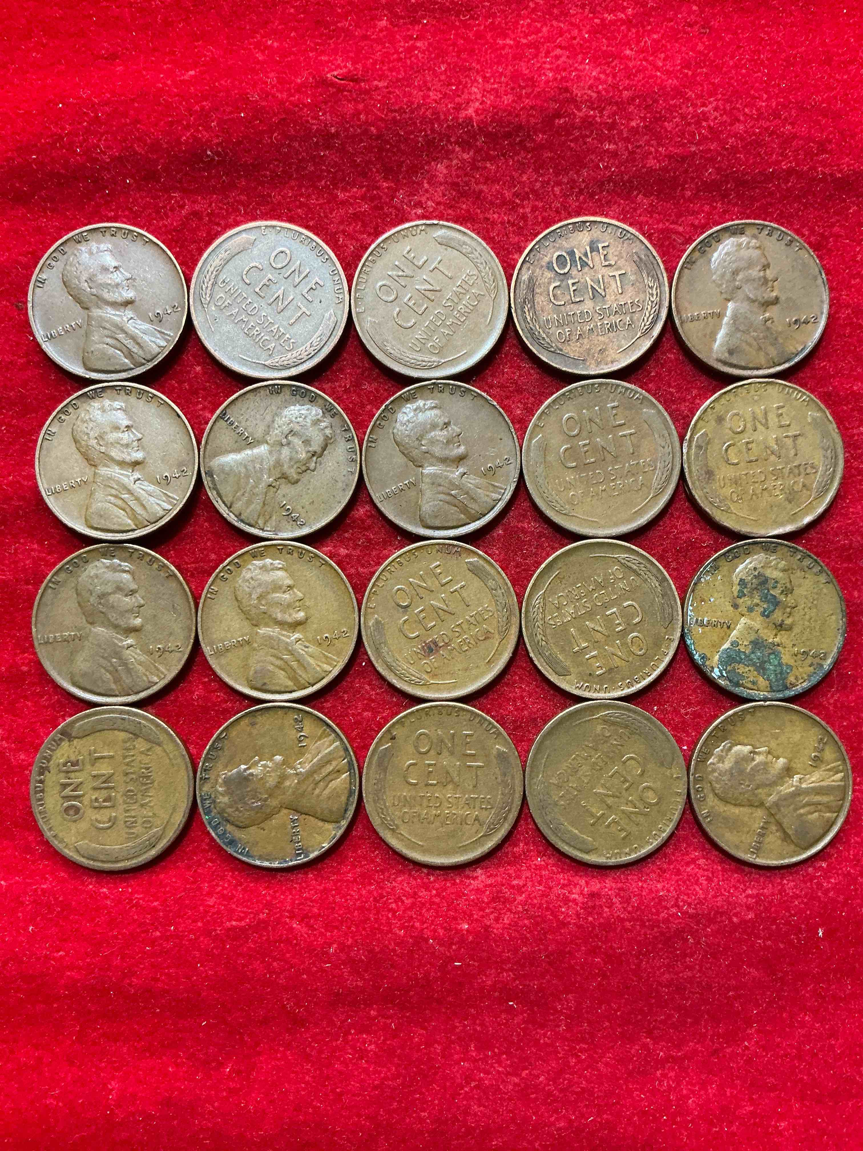 Condition photo showing New/Like New for 1942 calling world war 2 buffs! 1942 battle of midway era wheat pennies! the battle of midway was june 4-7 1942 & was the greatest naval battle in history between america & japan! own pieces of this era with these genuine 1942 wheat pennies in nice condition!