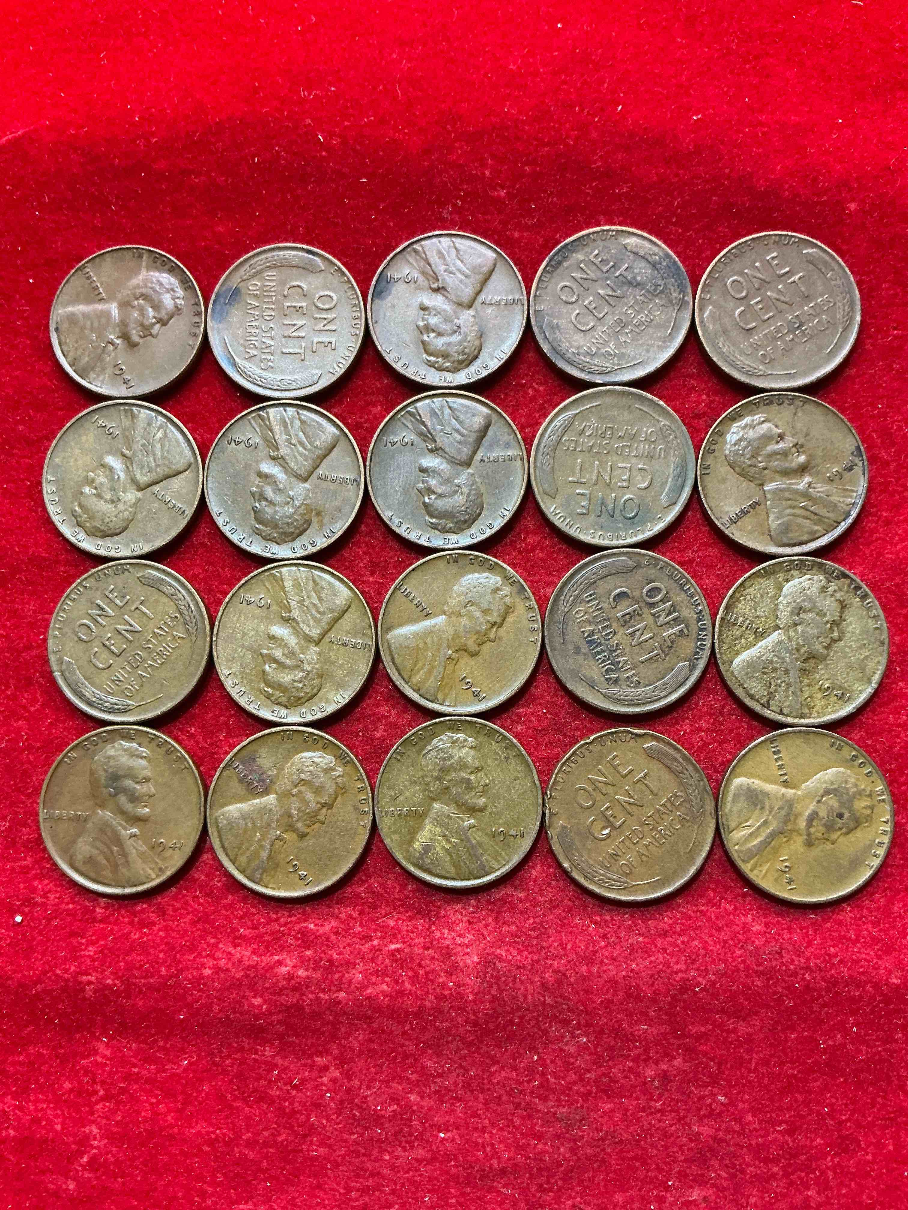 Condition photo showing Good Condition for 1941 pearl harbor ww2 era pennies! dec 7, 1941, a day that will live in infamy when the japanese bombed pearl harbor bringing america into world war 2! up for auction are 1941 pennies in great condition, awesome pieces of wwii history!