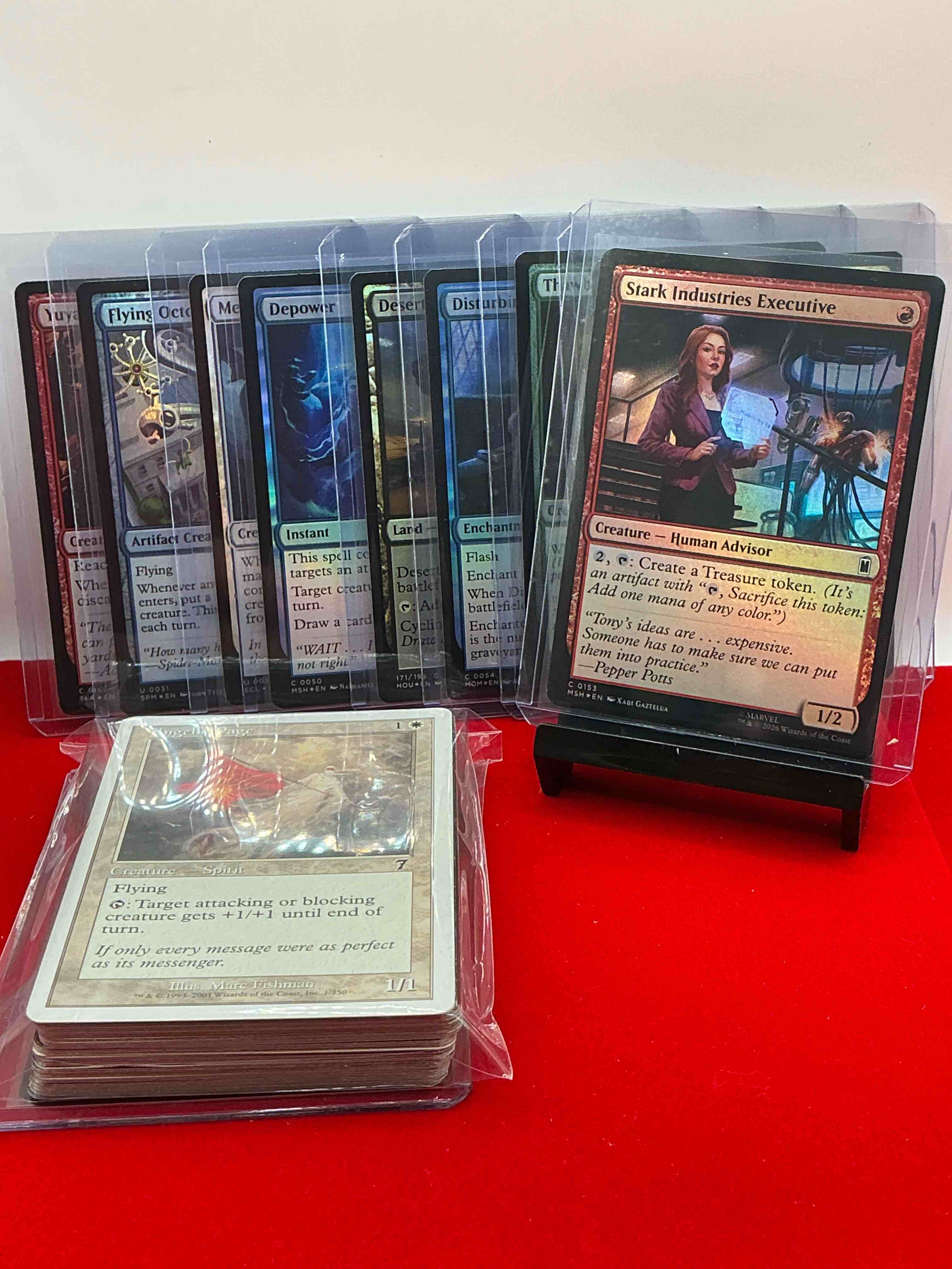 Condition photo showing New/Like New for magic the gathering 50 card lot! lot includes 10 rare or holo foil cards! all cards in excellent shape condition! a great way to join the mtg craze!