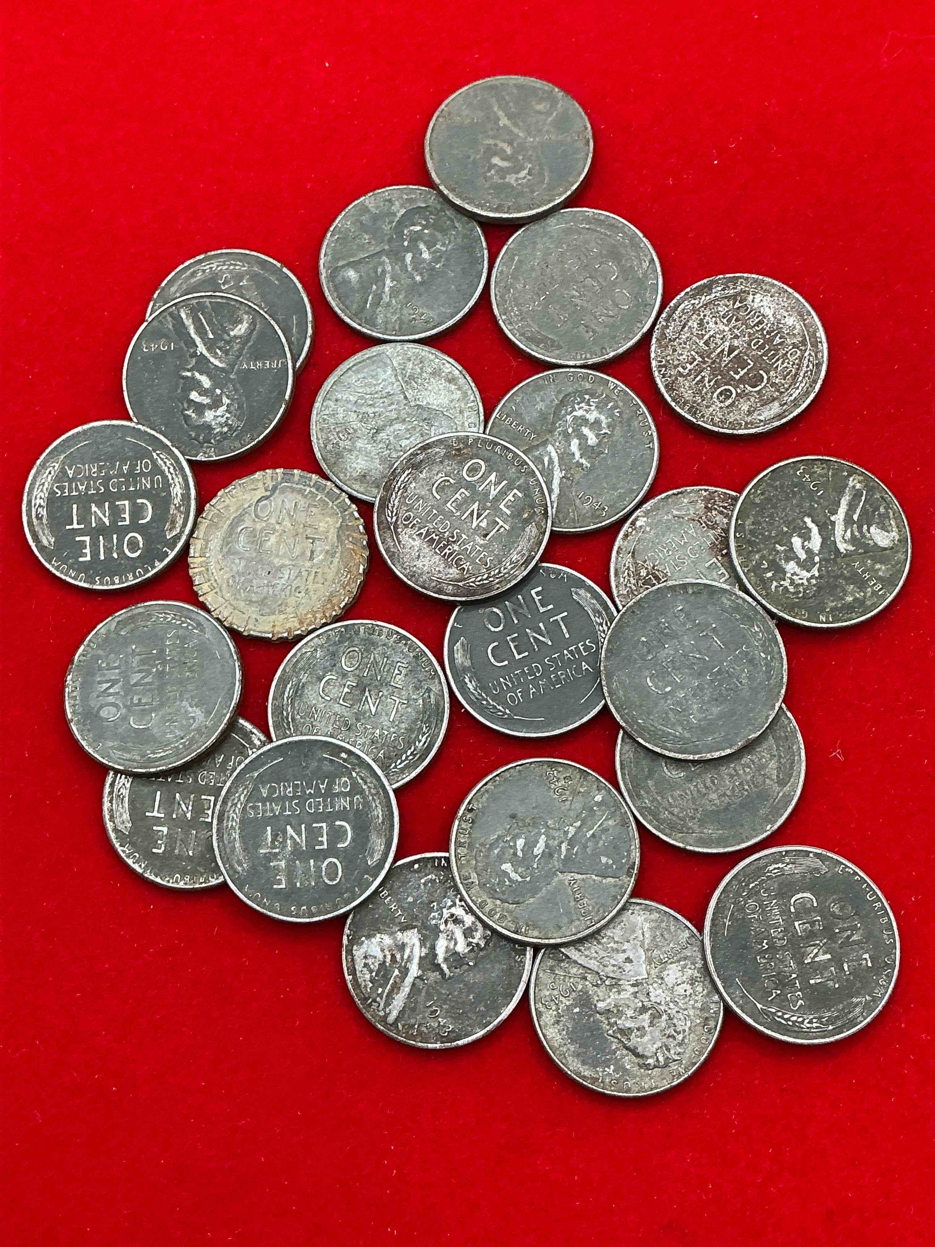 Condition photo showing Good Condition for 1943 world war il history! did you know that in 1943 copper was so valuable for making ammunition that the u.s. treasury made pennies out of steel?! 1943 steel pennies have become valuable, rare collector items! up for auction are rare wwii steel pennies appearing circulated. own pieces of world war ii history that are an awesome investment!