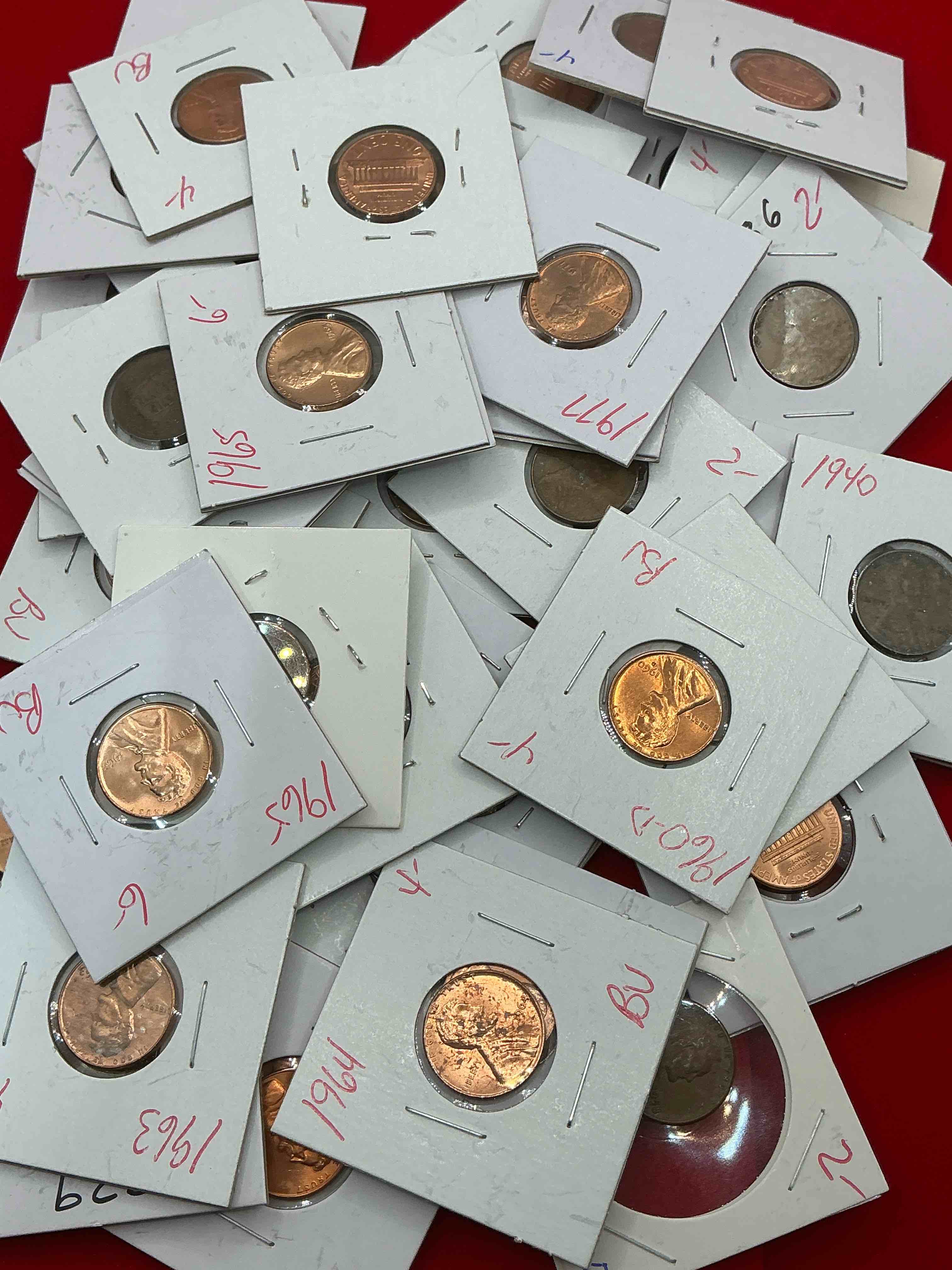penny palooza closeout! wow! awesome pennies, vintage, antique, brilliant uncirculated & more galore! u.s. treasury has stopped making pennies forever... get ther while you can! check out this incredible closeout collectic of incredibly cool pennies spanning decades! bid is per coin/ltem & all coins encased for protection! a true smorgasbord collector's dream! each penny collection is unique & includes a mix of rare dates, multiple mint marks, antique, vintage, modern, uncirculated & more! disregard original price marks on pieces, this is a true auction closeout! an incredible opportunity for re-sellers & collectors! 