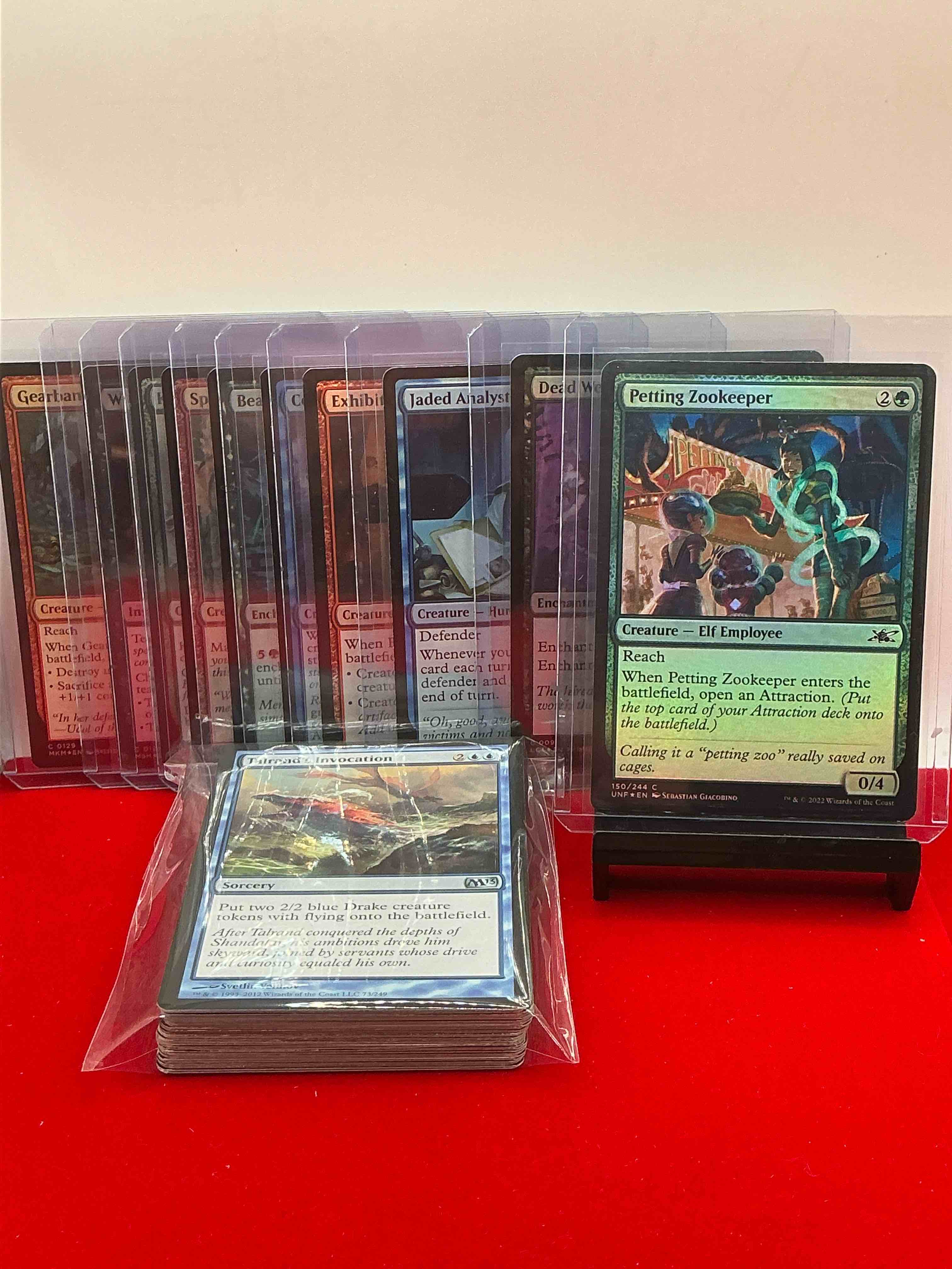 Condition photo showing New/Like New for magic the gathering 50 card lot! lot includes 10 rare or holo foil cards! all cards in excellent shape condition! a great way to join the mtg craze!