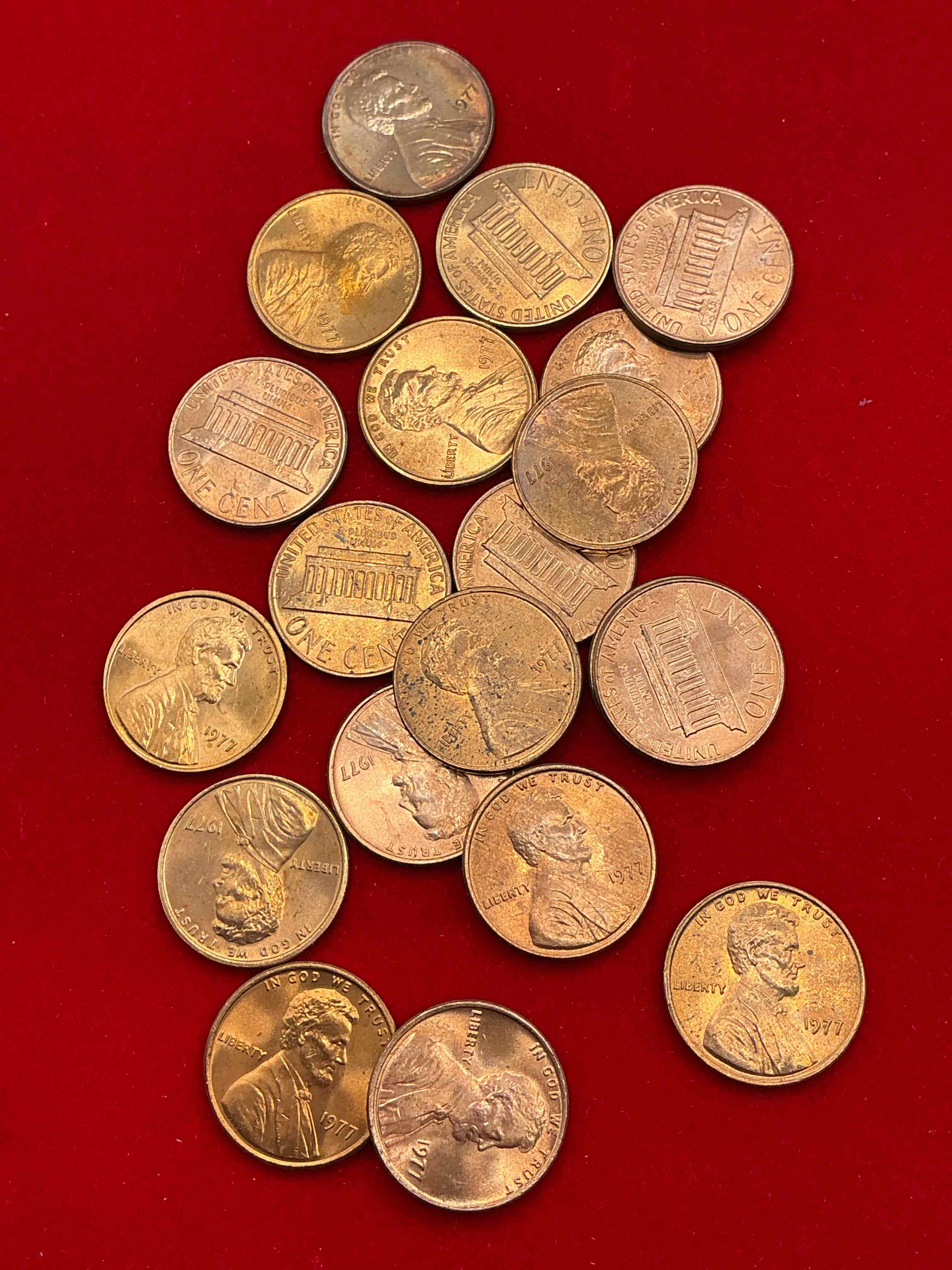 Condition photo showing New/Like New for 1977 uncirculated u.s. mint coins! these gorgeous coins from the mint set features each u.s. coins minted in 1977 in uncirculated condition, from each mint mark, philly & denver! own an awesome investment & incredible piece of u.s. history!