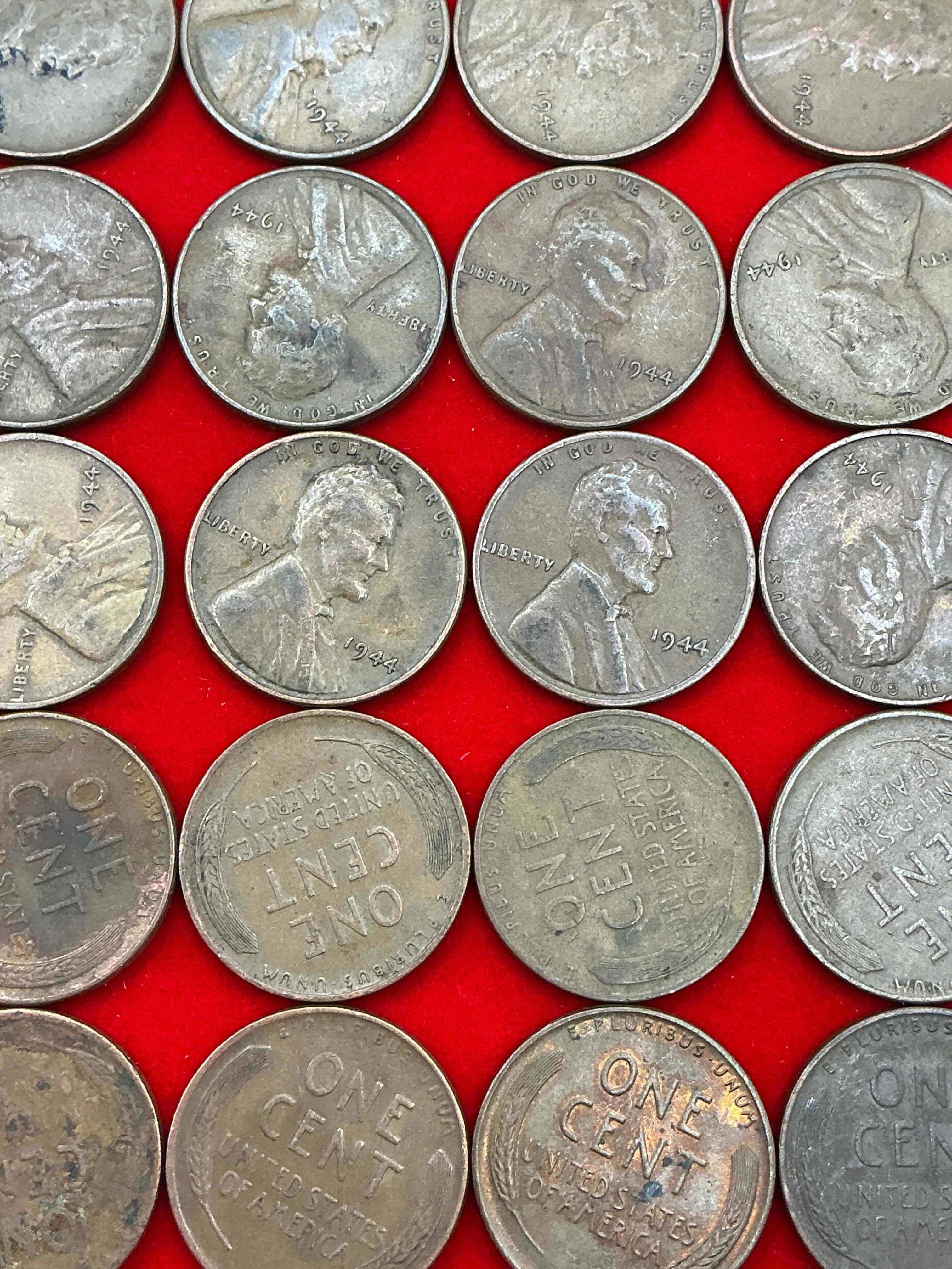 Condition photo showing Good Condition for 1944 calling world war 2 buffs! 1944 d-day era wheat pennies! d-day was june 6th, 1944 & was one of the most significant battles of wwii! own pieces of this era with these genuine 1944 wheat pennies in nice condition!
