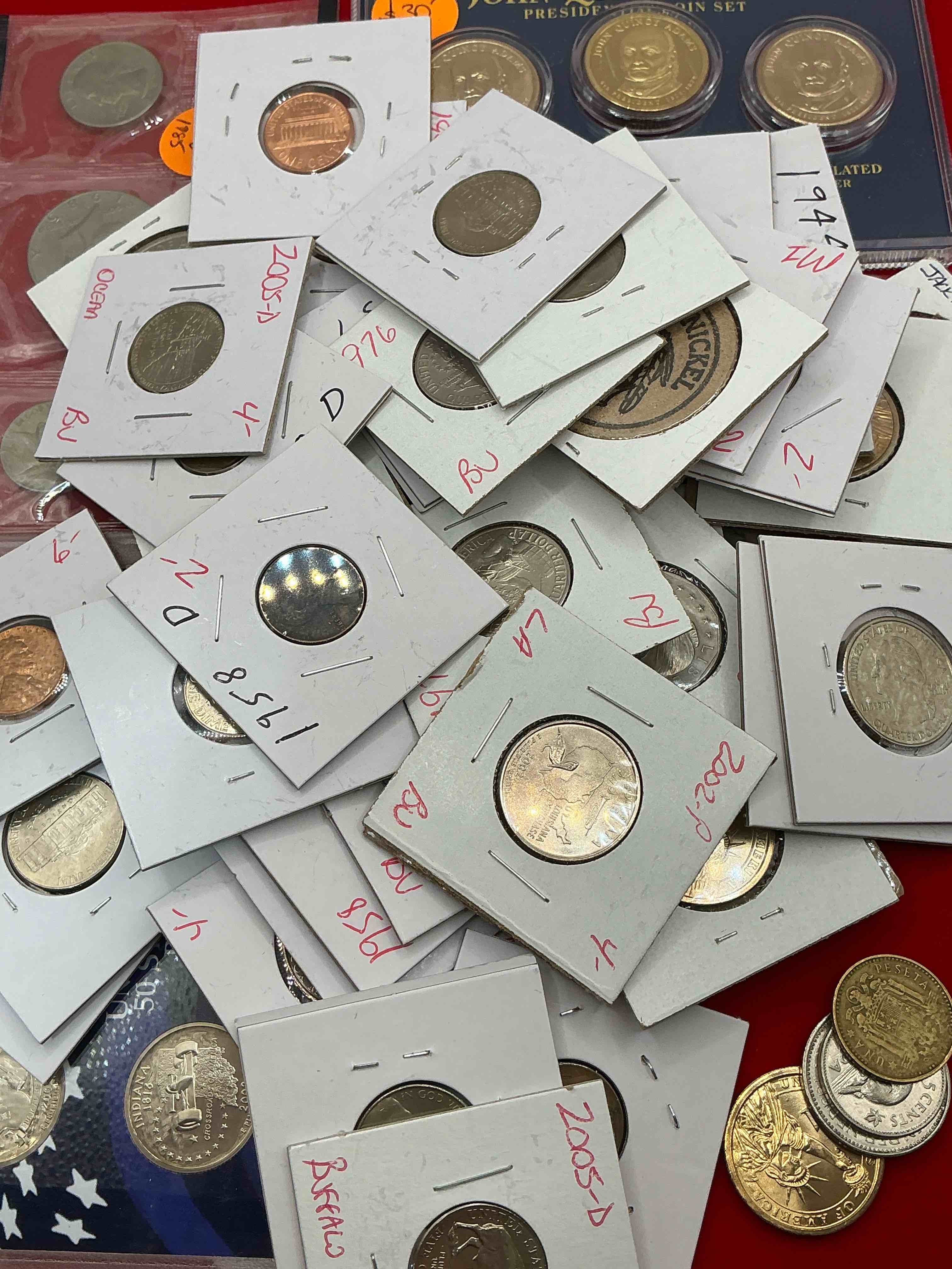 cool coin closeout! wow! awesome u.s. coins & more, antique, vintage & modern galore! many uncirculated! check out this incredible closeout collection of incredibly cool coins & rare items spanning decades! bid is per coin/item & all coins encased for protection! a true smorgasbord collector's dream! each collection is unique and includes items such as rare antique coins, rare date coins, coin sets, modern uncirculated coins, wooden tokens, cool medallions & more! disregard original price marks on pieces, this is a true auction closeout! an incredible opportunity for re-sellers & collectors!