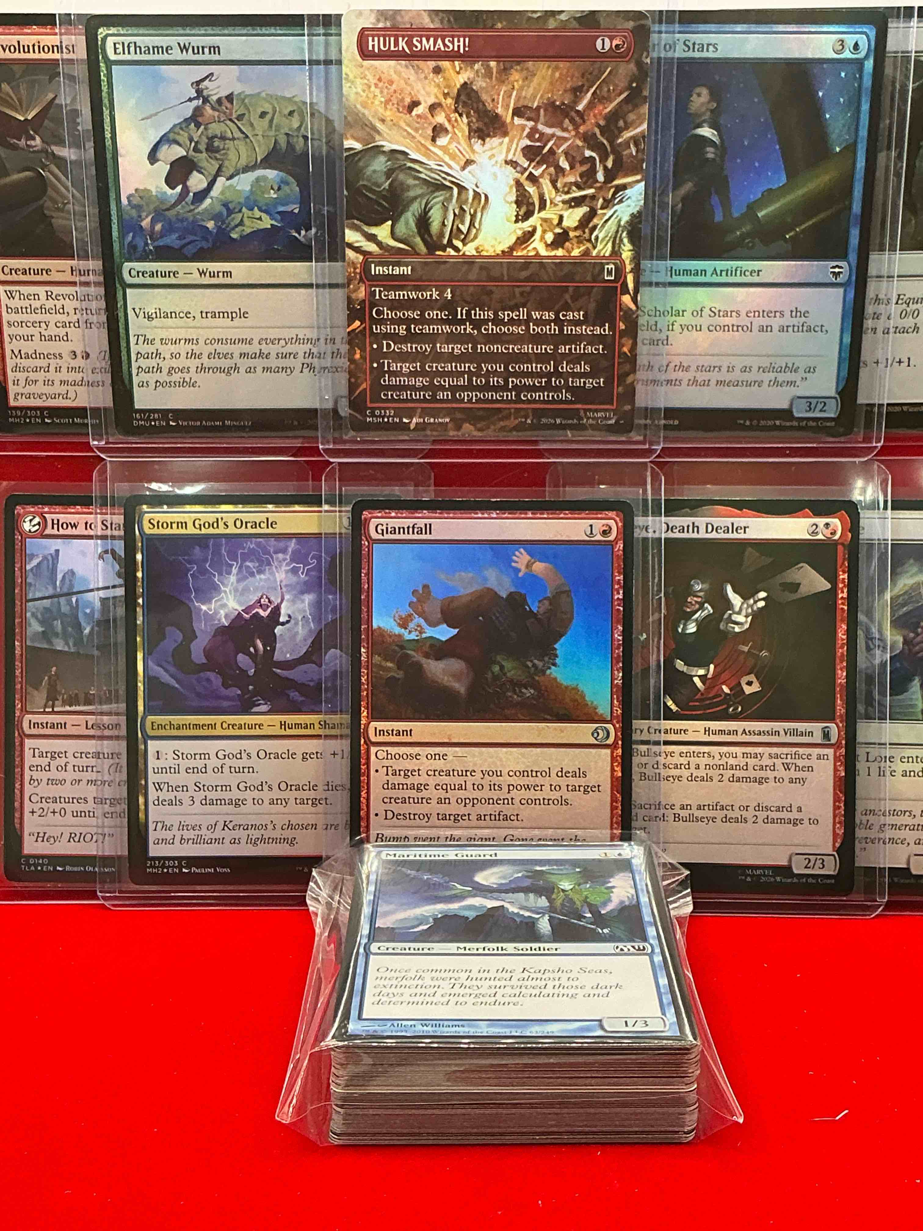 Condition photo showing New/Like New for magic the gathering 50 card lot! lot includes 10 rare or holo foil cards! all cards in excellent shape condition! a great way to join the mtg craze!
