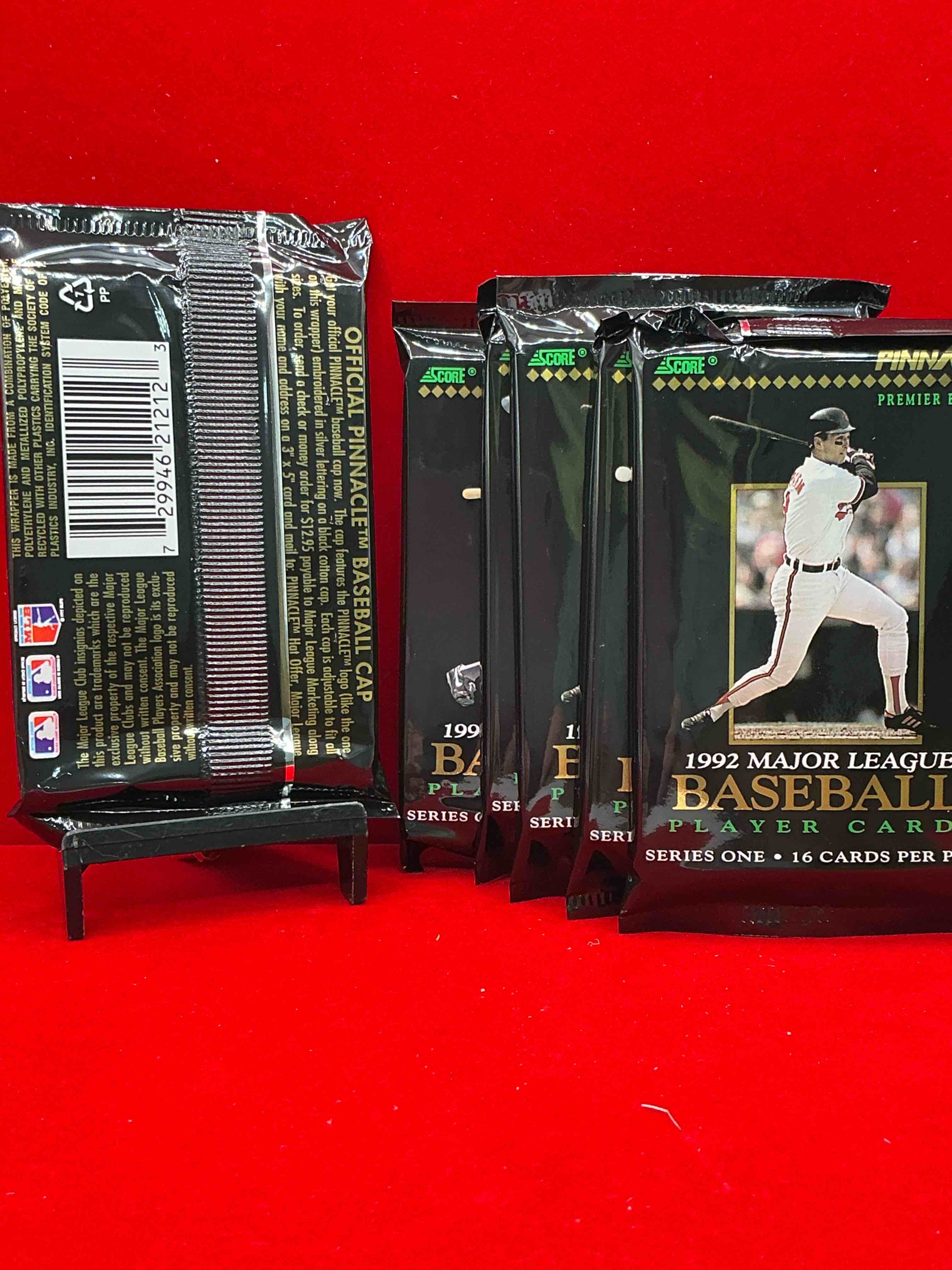 Condition photo showing New/Like New for 1992 score pinncale packs! score baseball unopened packs direct from original retail case! these packs could have early griffey jr ,cards & more!