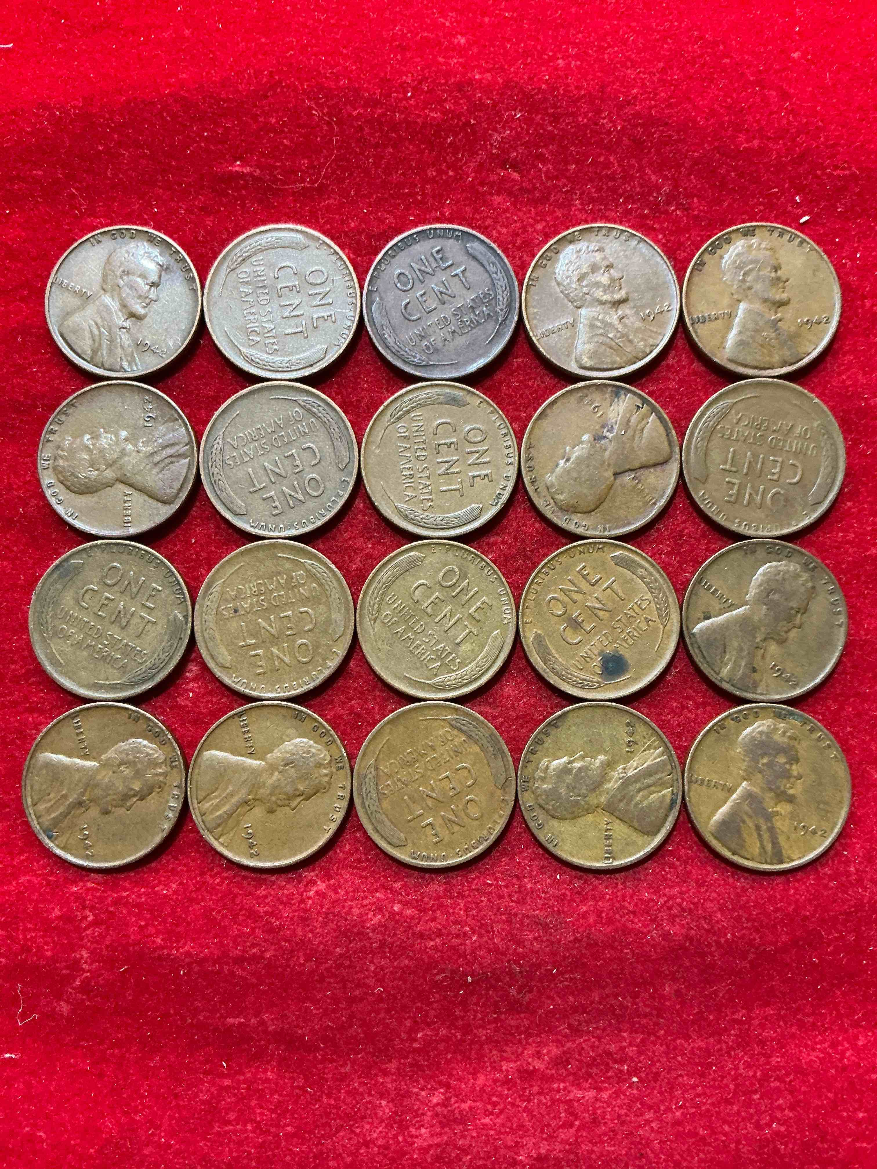 Condition photo showing Good Condition for 1942 calling world war 2 buffs! 1942 battle of midway era wheat pennies! the battle of midway was june 4-7 1942 & was the greatest naval battle in history between america & japan! own pieces of this era with these genuine 1942 wheat pennies in nice condition!