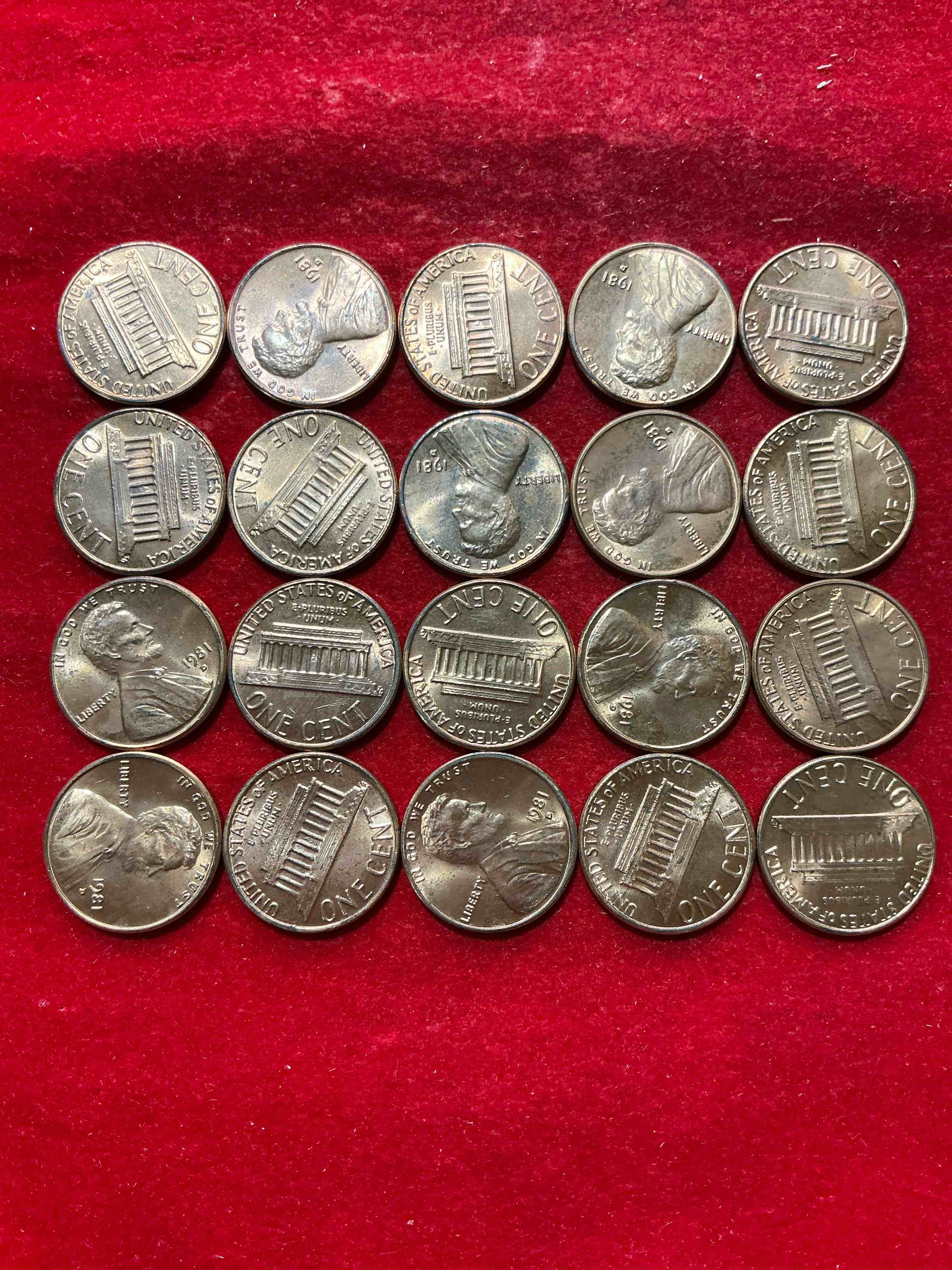 Condition photo showing New/Like New for 1981 uncirculated pennies! a historical year in american history, dawn of the space shuttle! ronald reagan inaugurated, launch of mtv! these pennies are a great way to grab a piece of american history!