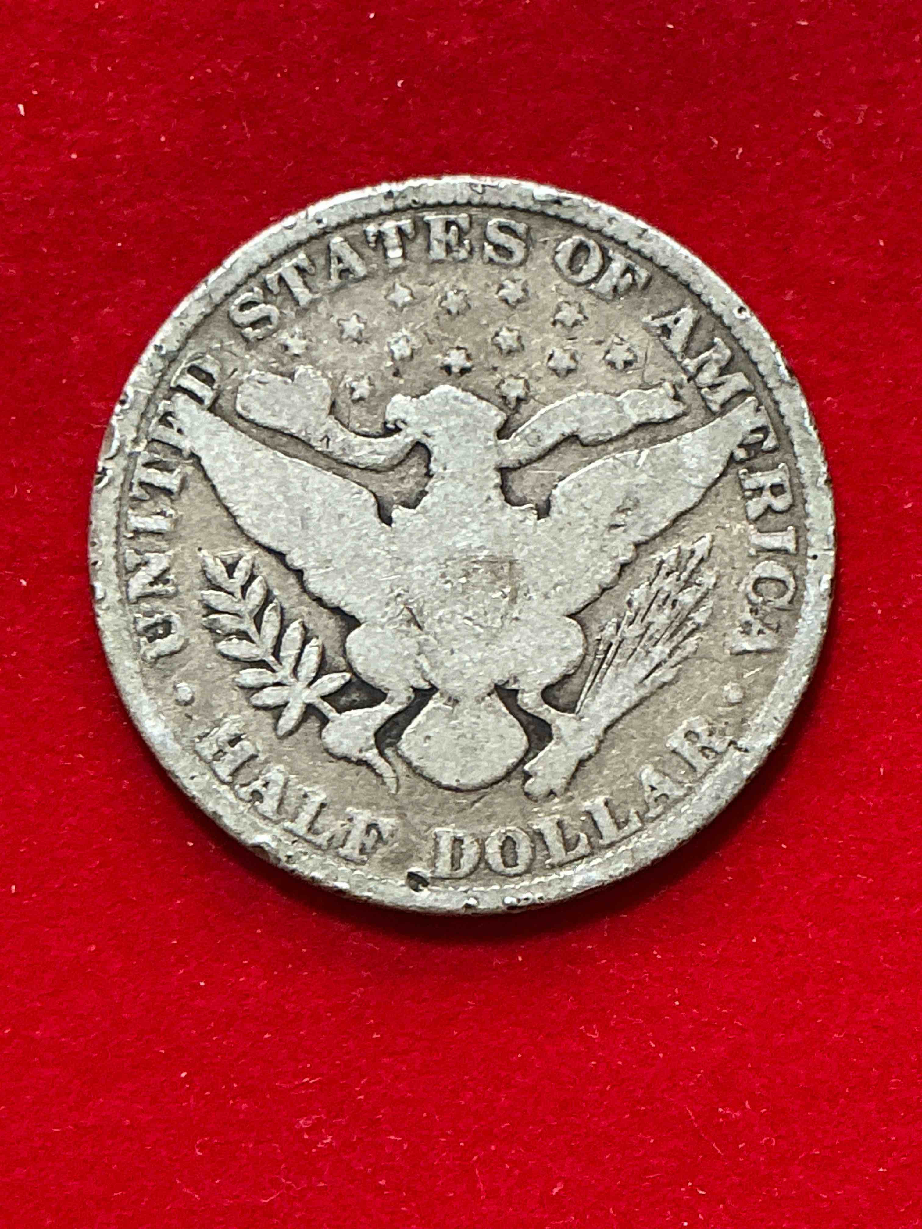 Condition photo showing New/Like New for rare us fine silver! barber half dollar, 90% silver! 1908 edition! nearly impossible to collect! rare & very coveted by collectors! own a piece of history great for coin collectors, think of the history these coins have seen! rare 90% silver barber half dollar!
