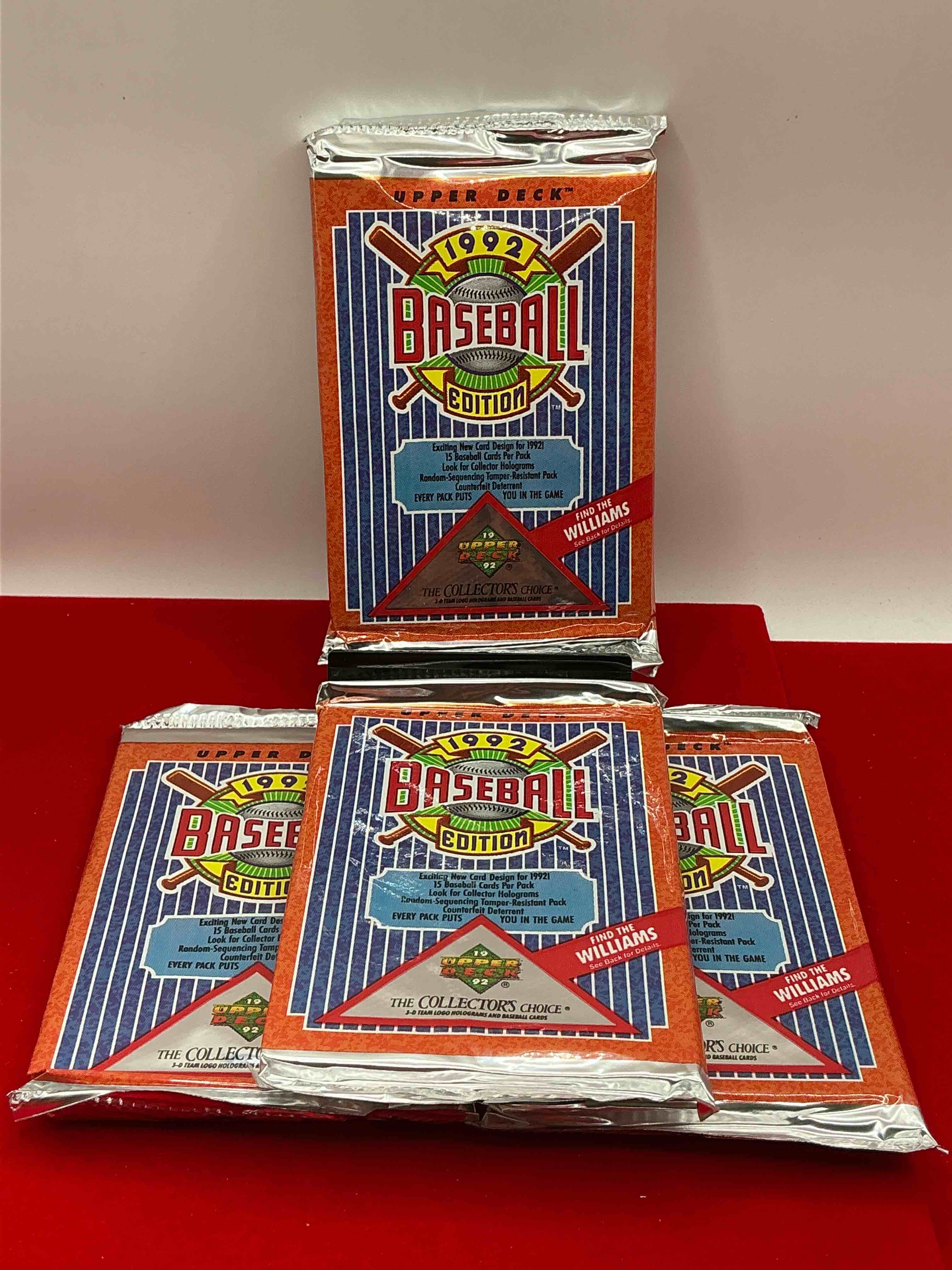1992 upper deck baseball sealed sports & collectible card pack, direct from original sealed retail case! search for ultra rare & valuable ted williams & johnny bench signed insert cards as well as deion sanders, ken griffey jr., nolan ryan & so much more!