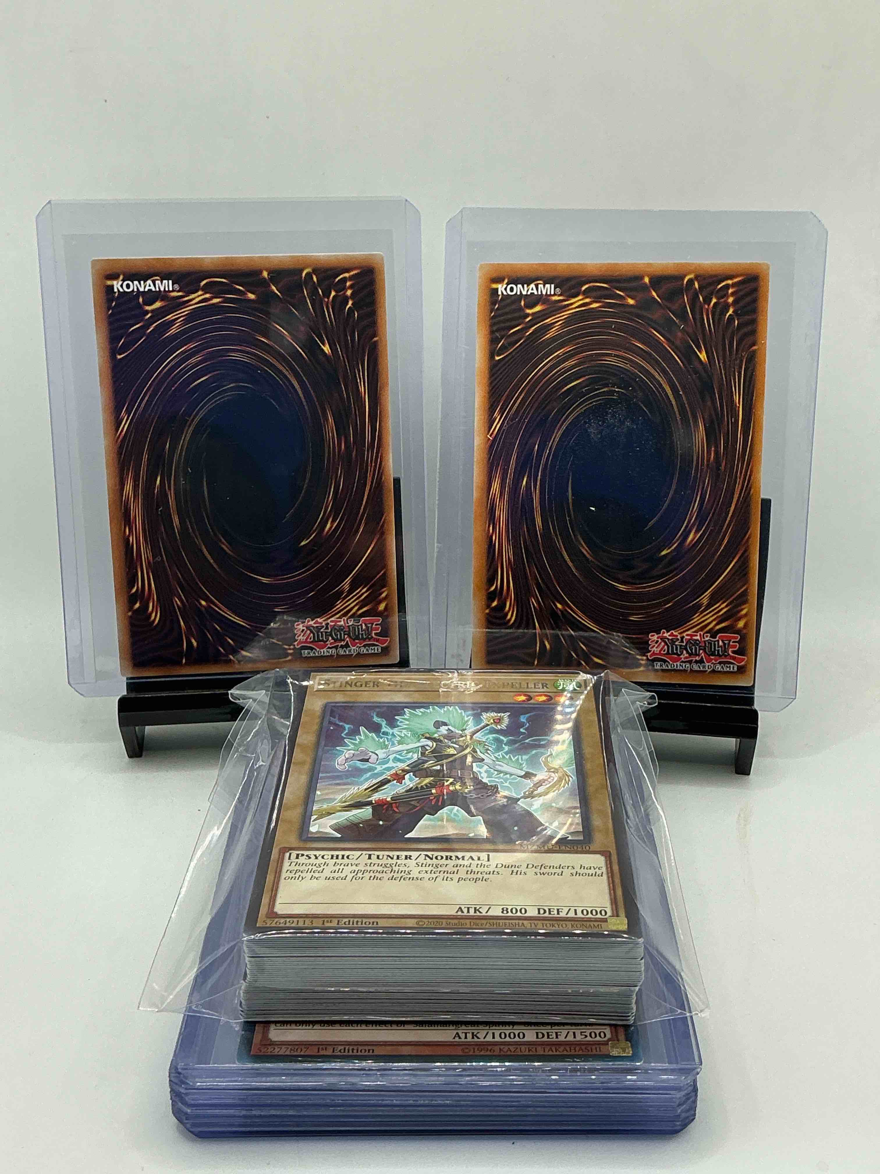 Condition photo showing New/Like New for yu-gi-oh 50 card lot! join the craze of yu-gi-oh with these awesome cards! this 50 card lot includes the big three yu-gi-oh category cards, monsters, spells & traps! this 50 card lot includes some of all three! wow! perfect time to start collecting!