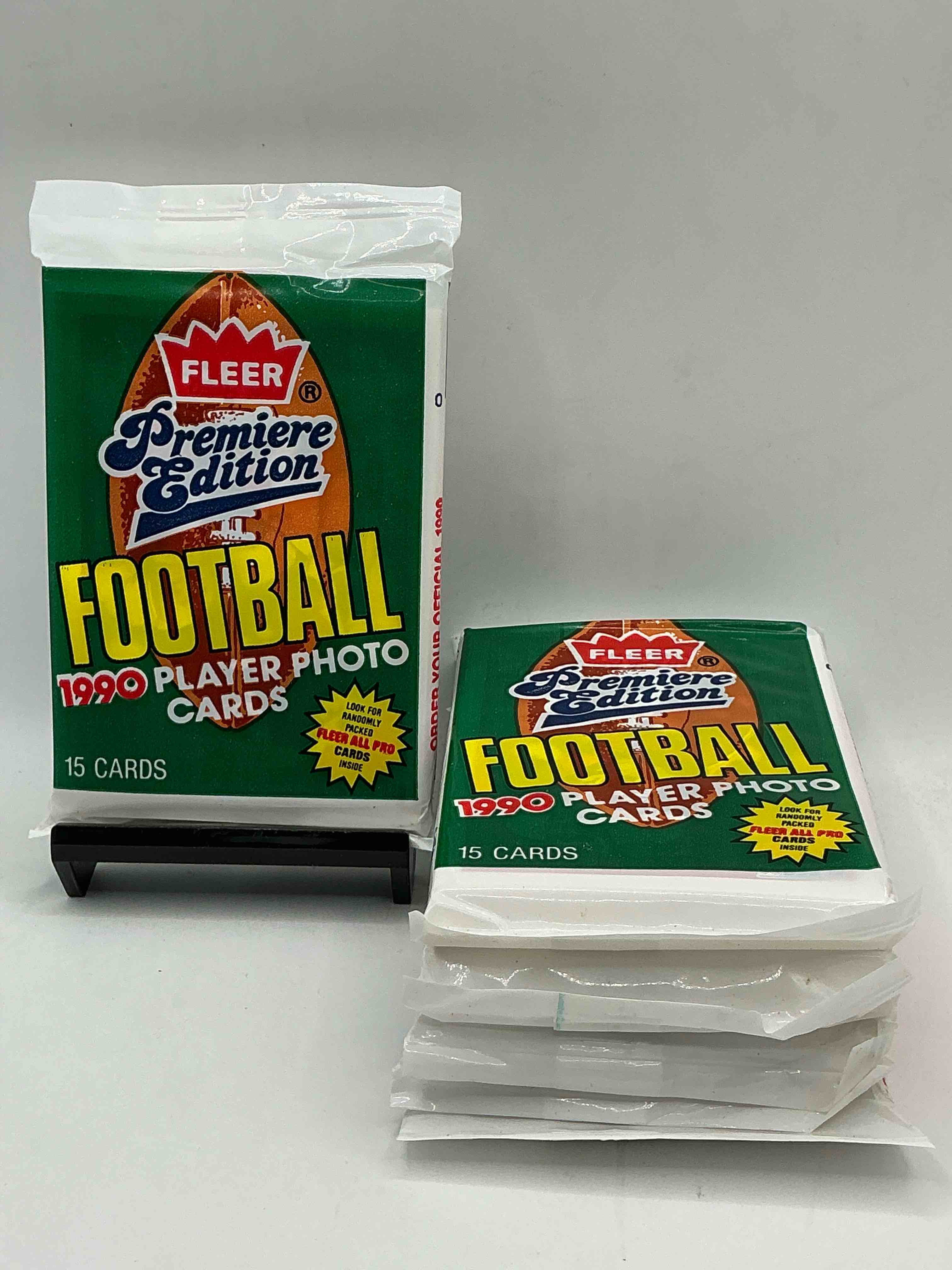 awesome premiere edition sports cards! emmitt smith rookie year! 1990 fleer premiere edition unopened packs direct from original box! search for emmitt smith rookies!