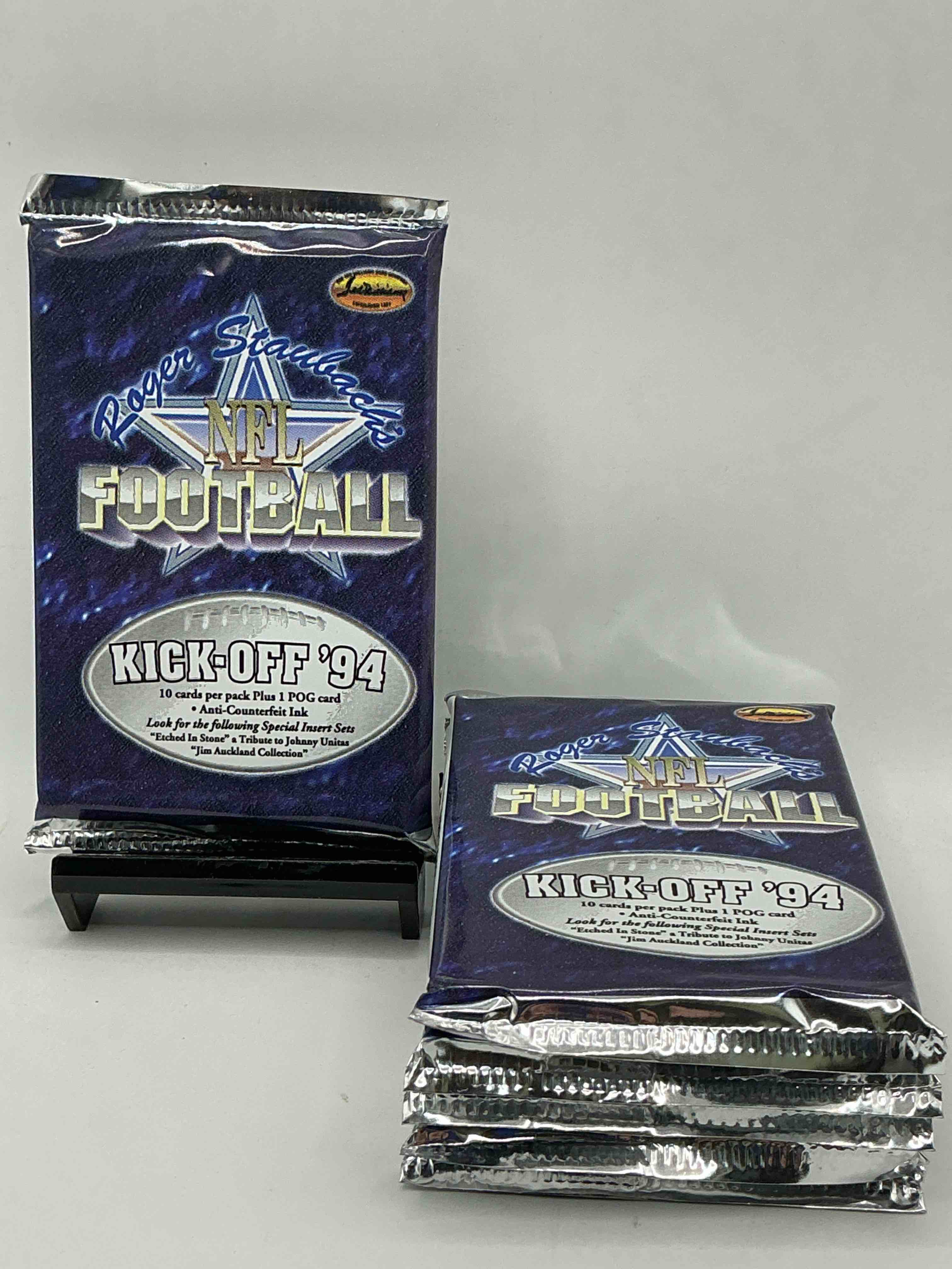 roger staubach nfl football kick-off 1994 packs, direct from box! football packs, search for legends, stars, roger staubach cards, rookies & more! football packs! wow!